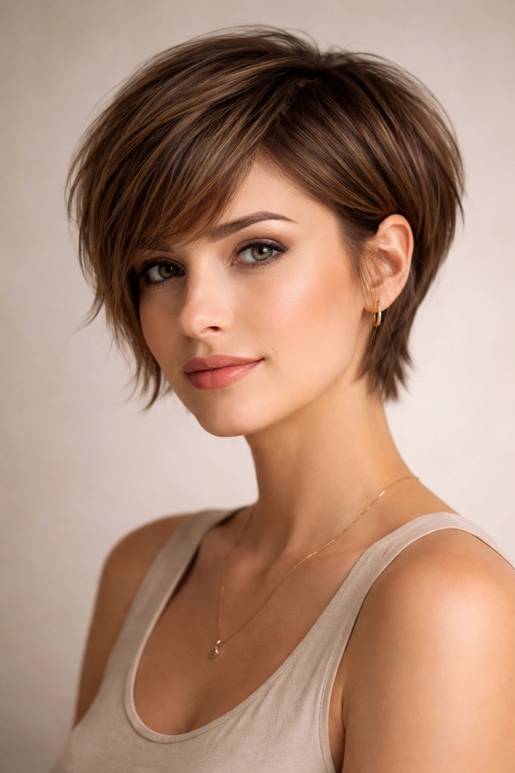 12 Short Pixie Cuts For Truly Low Maintenance 4 Portrait of a long pixie hybrid with longer front and back