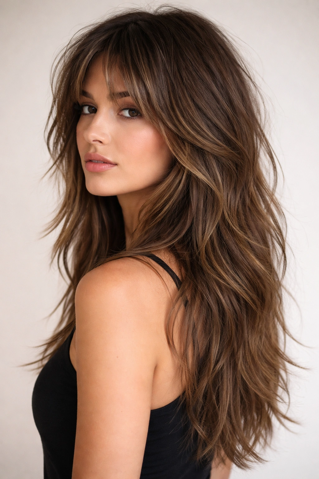 15 Shaggy Haircuts Women Want This Season 8 Long choppy shag hairstyle with shoulder-length to longer back, featuring face-framing shorter pieces and layered back.