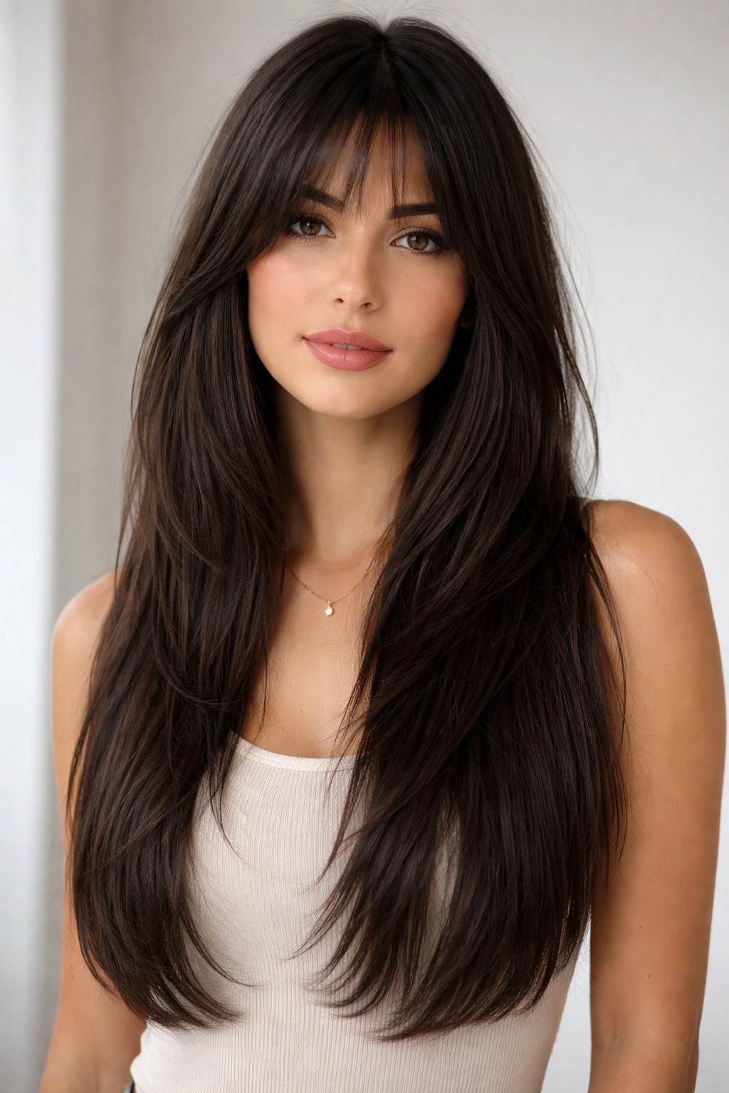 20 Shag Hairstyles Sorted By Hair And Face Type 4 Long shag hairstyle on thick straight hair with subtle blended layers
