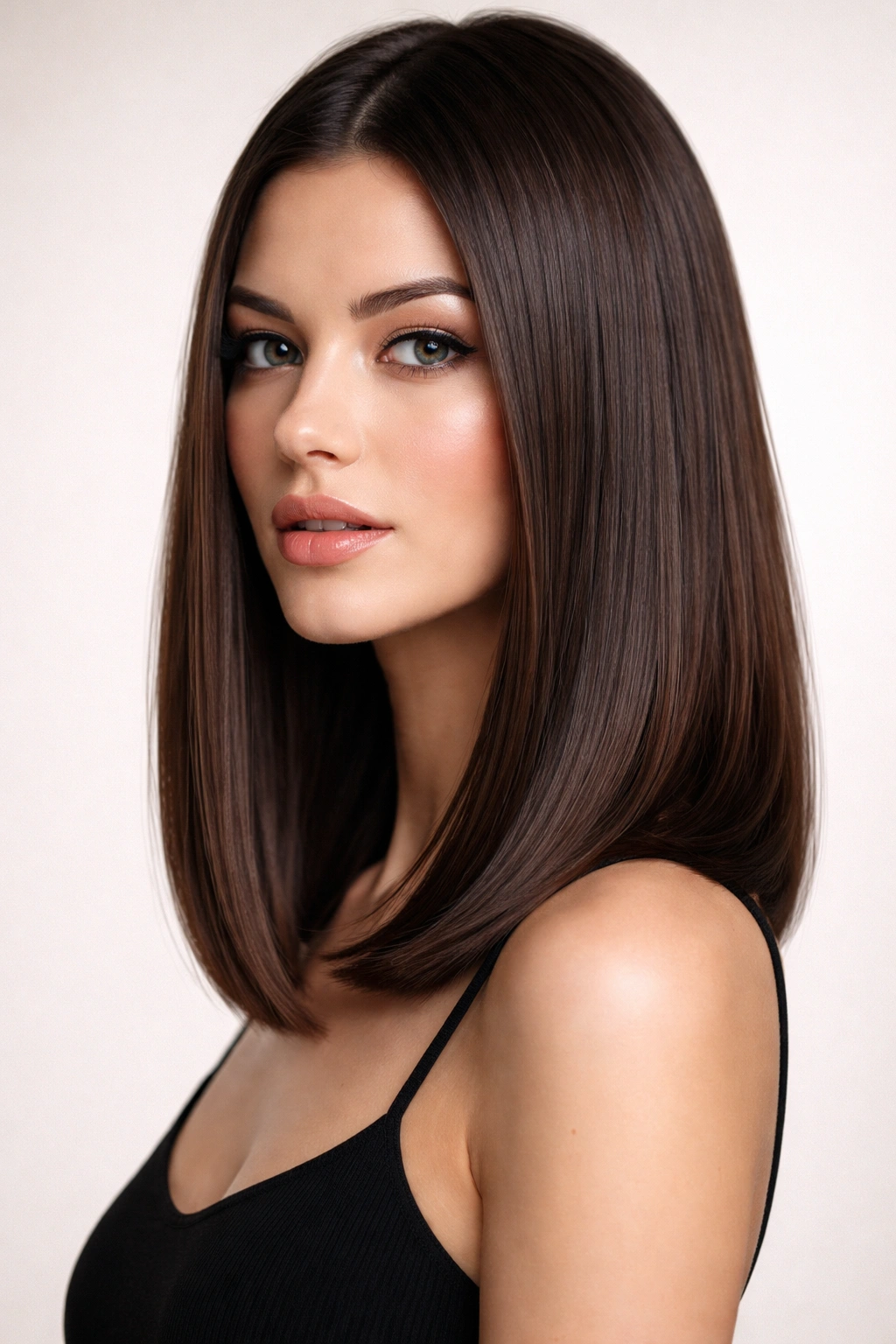 10 Sleek Bob Haircuts Made For Straight Hair 6 Shoulder-length sleek lob with polished straight finish