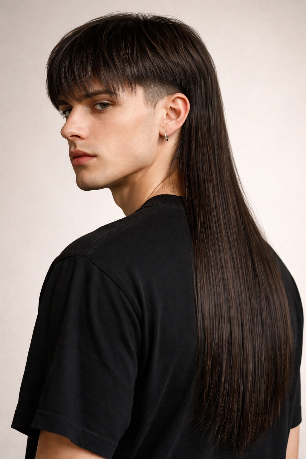 12 Straight Hair Mullet Cuts That Actually Work 6 Portrait of a long straight mullet with front short and back long