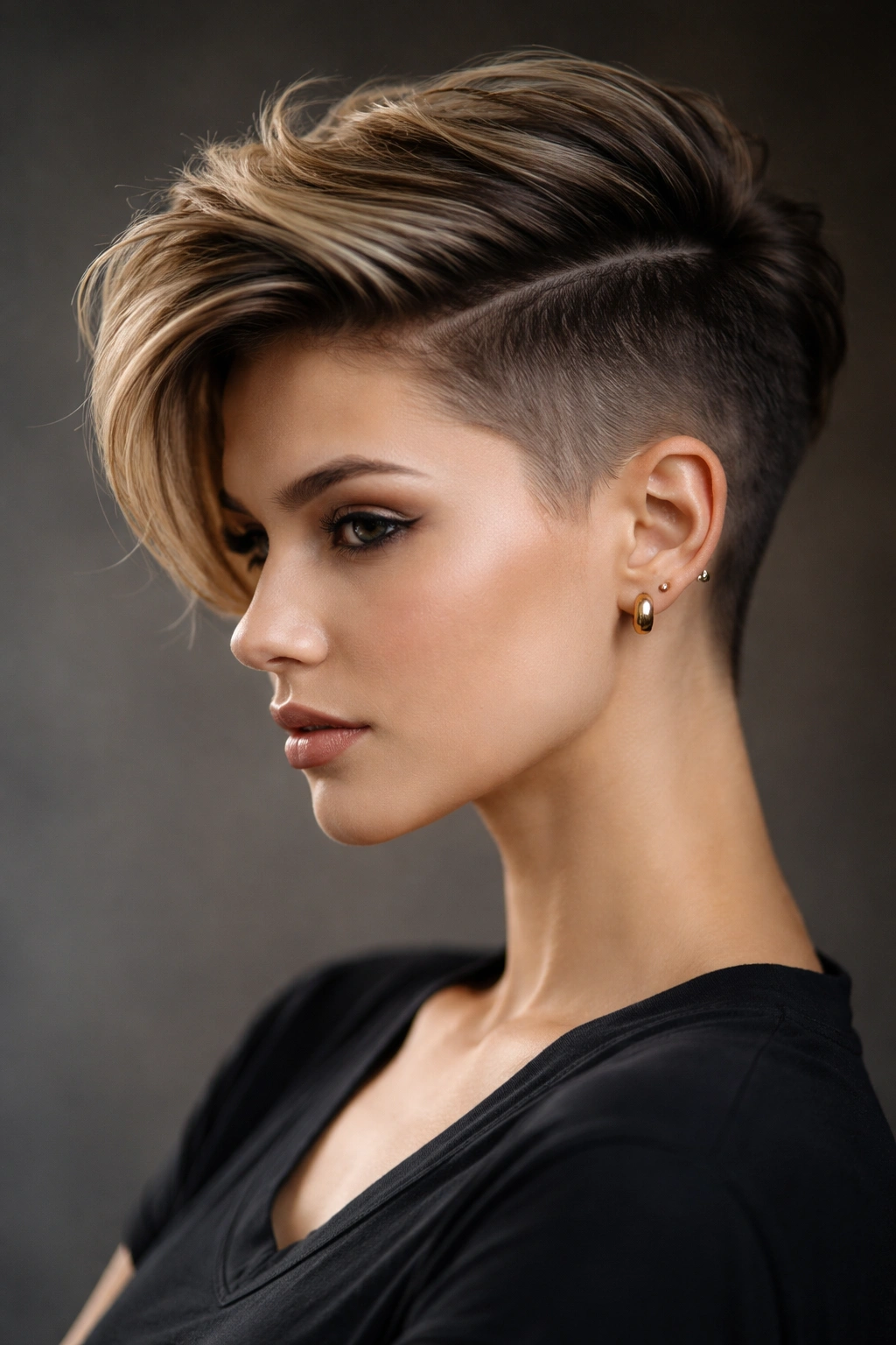 8 Undercut Pixie Styles From Soft To Sharp 6 Long-top pixie with extended top swept back over a short undercut