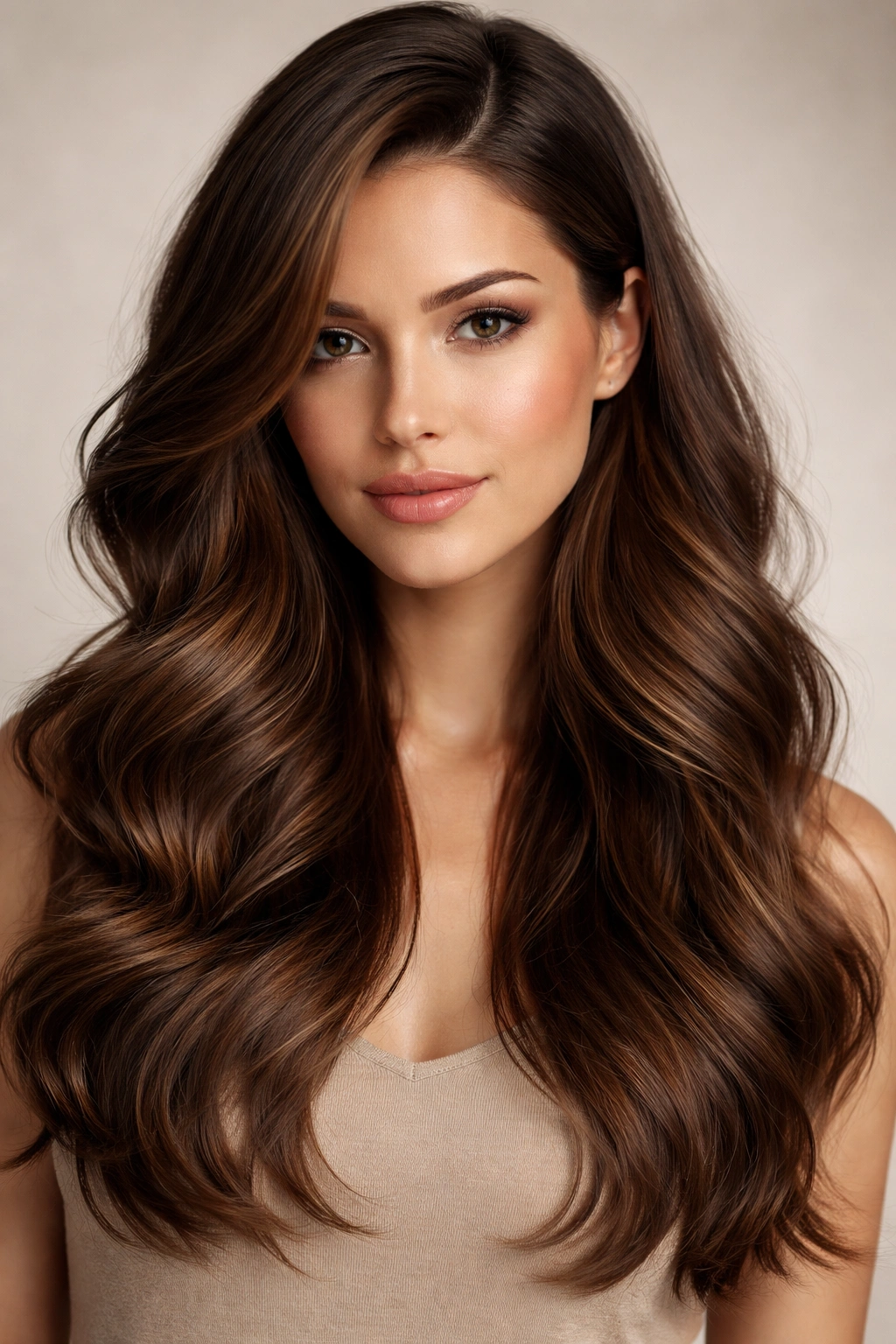 12 Hairstyles That Flatter A Wider Face Shape 12 Long wavy hair with a deep side part cascading to one side