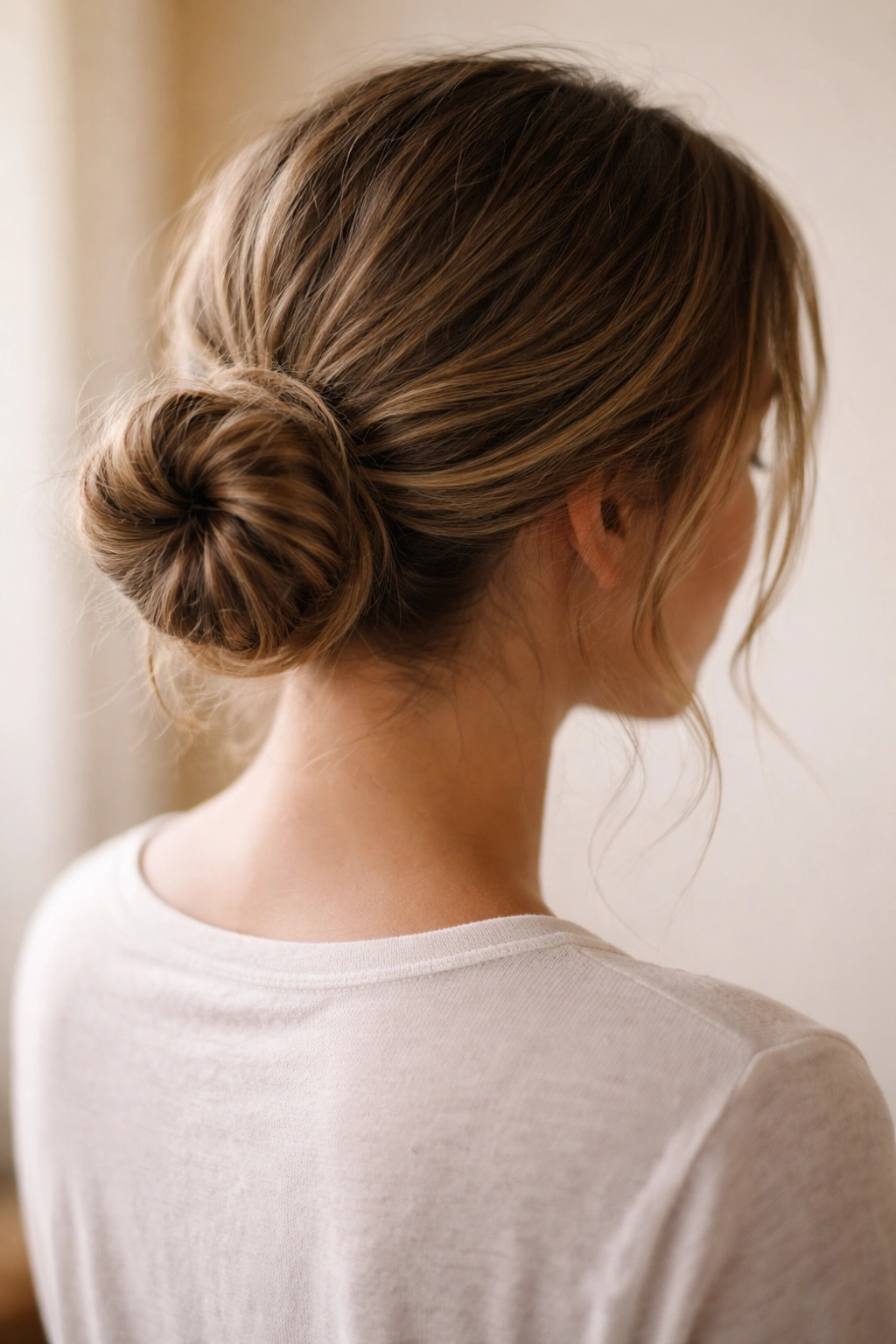 10 Easy Hairstyles For Pregnant Women To Love 2 Low messy bun hairstyle at the nape of the neck