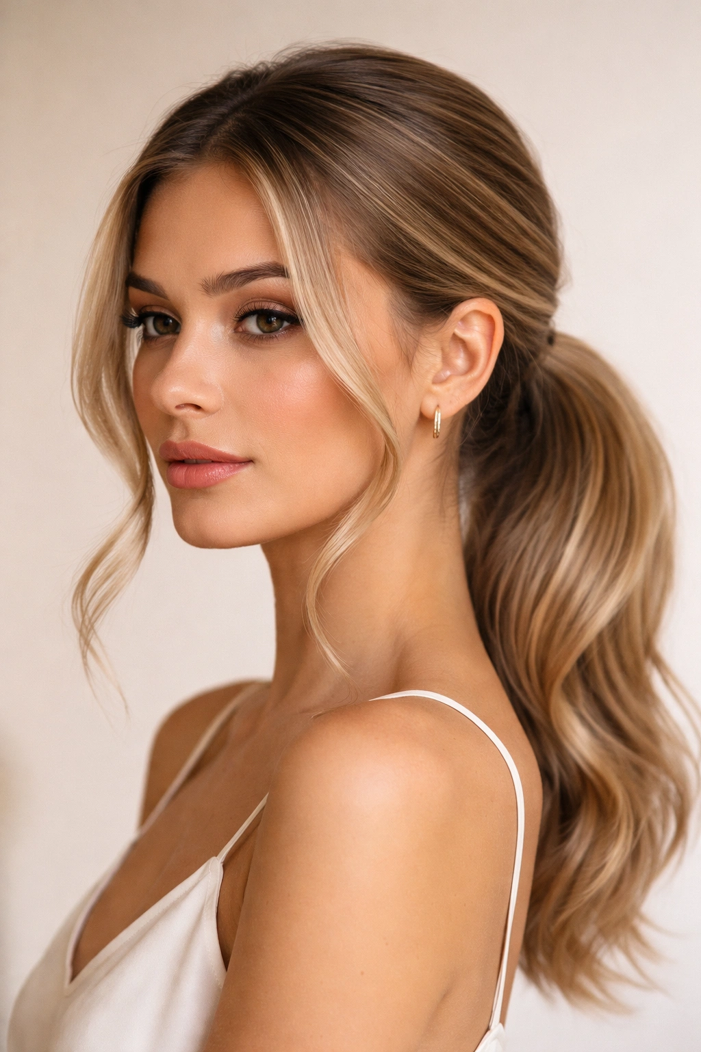 15 Polished Hairstyles That Look Put Together 10 Low ponytail at the nape with soft waves framing the face