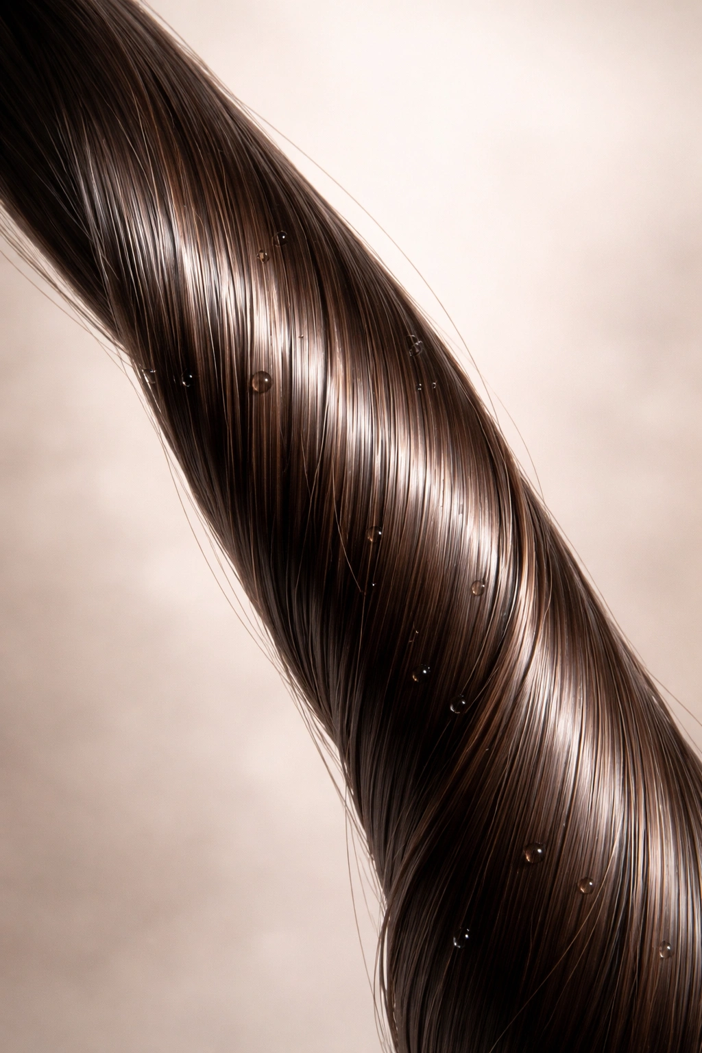 Healthy glossy hair strand illustrating that low porosity is not bad hair