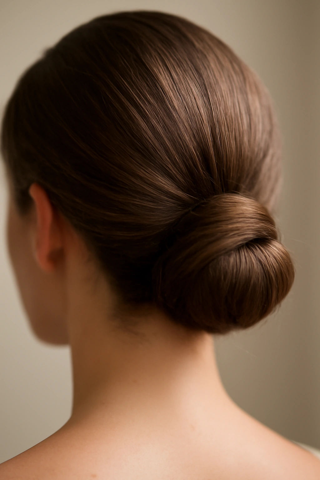 How to Create the Perfect Low Bun for Your Wedding 14 Close-up of a pristine low bun secured with pins, ready for hours of wear