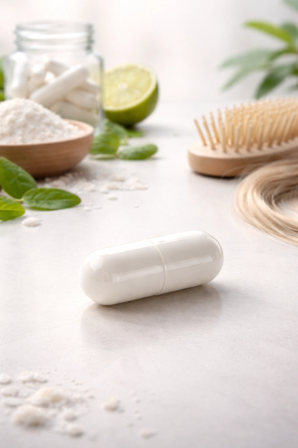 Single magnesium capsule on neutral surface