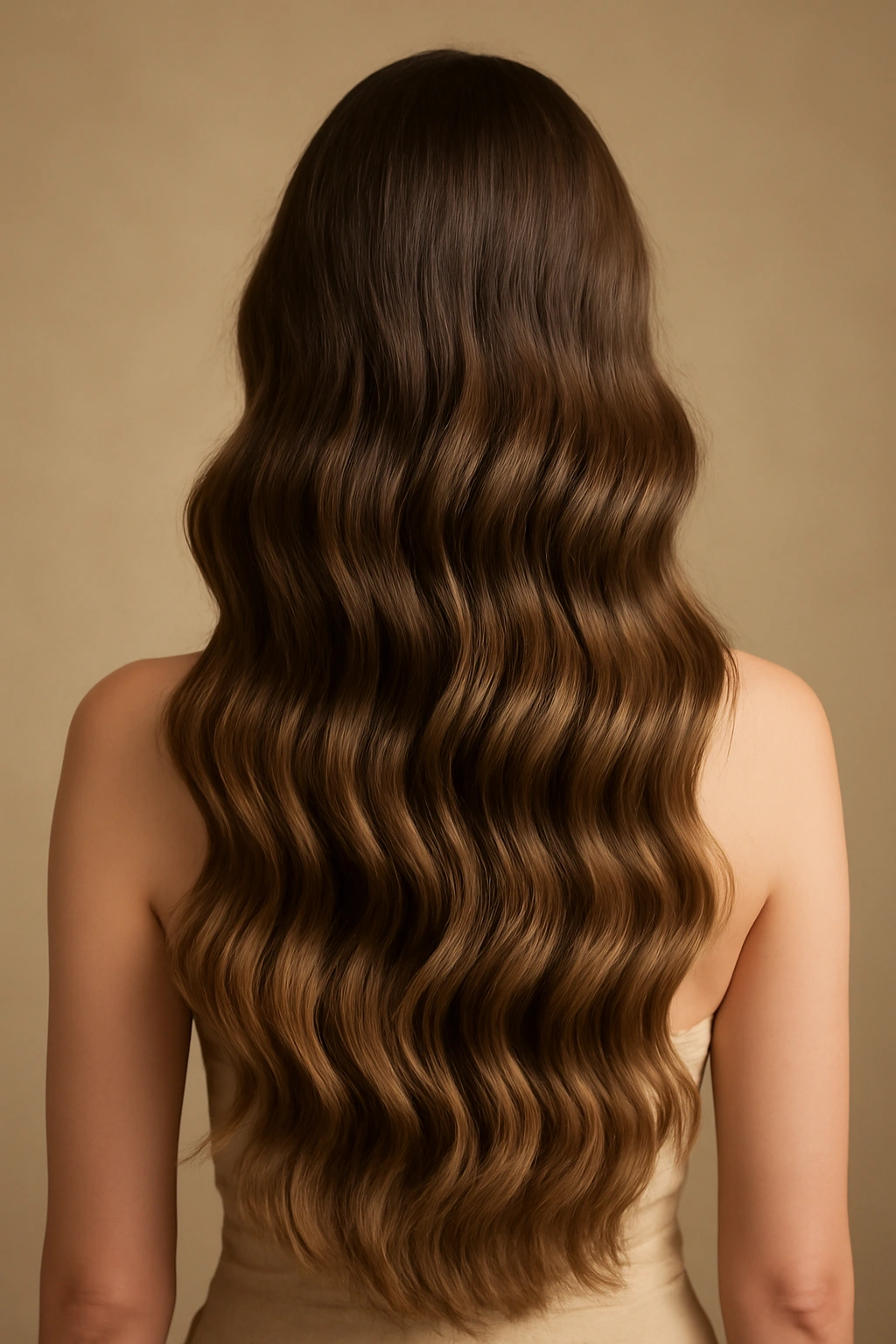 25 Wedding Hairstyles From Pixie Cuts to Long Waves 12 Long mermaid waves cascading down the back with movement