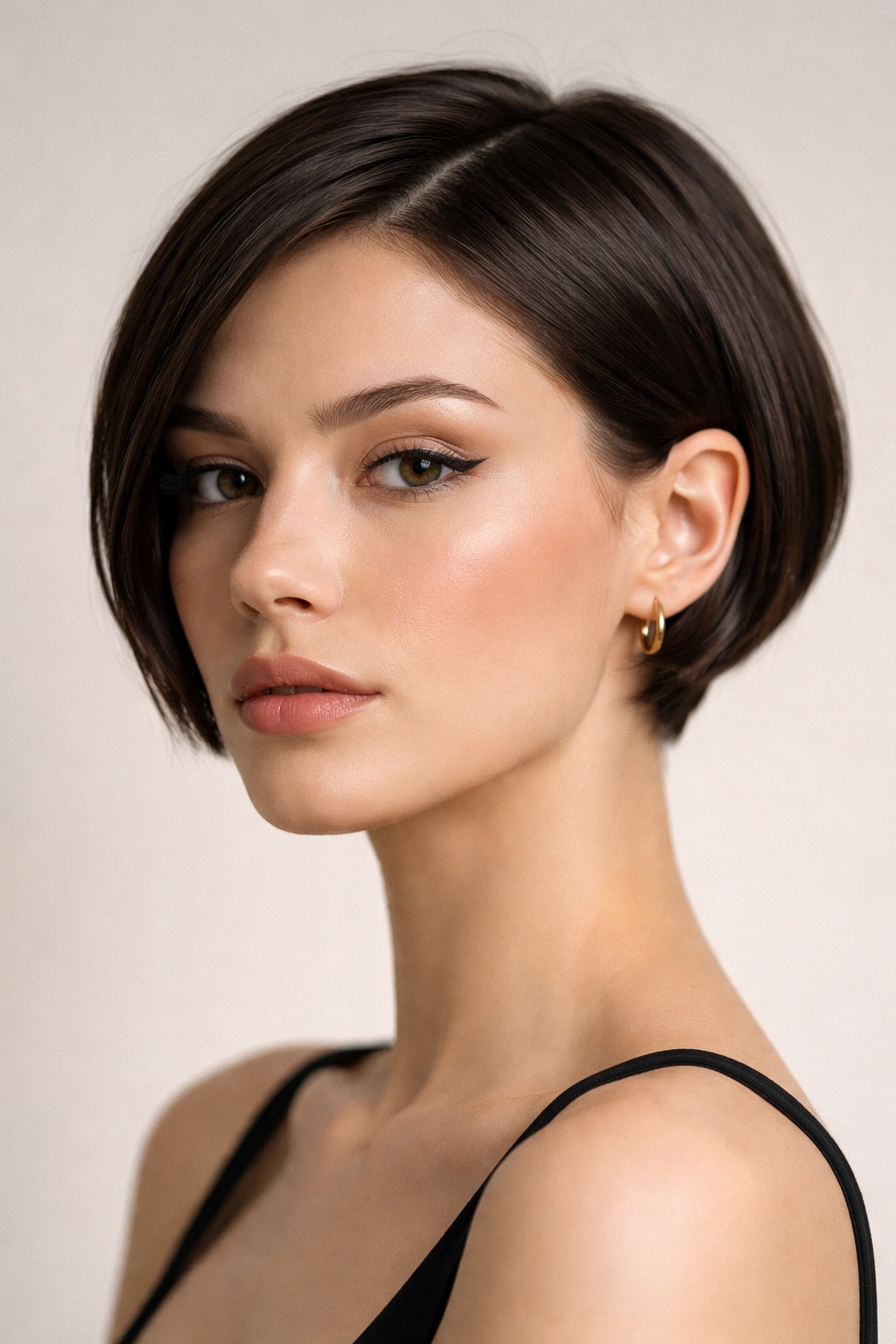 22 Bob Haircuts Flattering On Every Face Shape 8 Close-up of a person with an ultra-short micro bob hairstyle