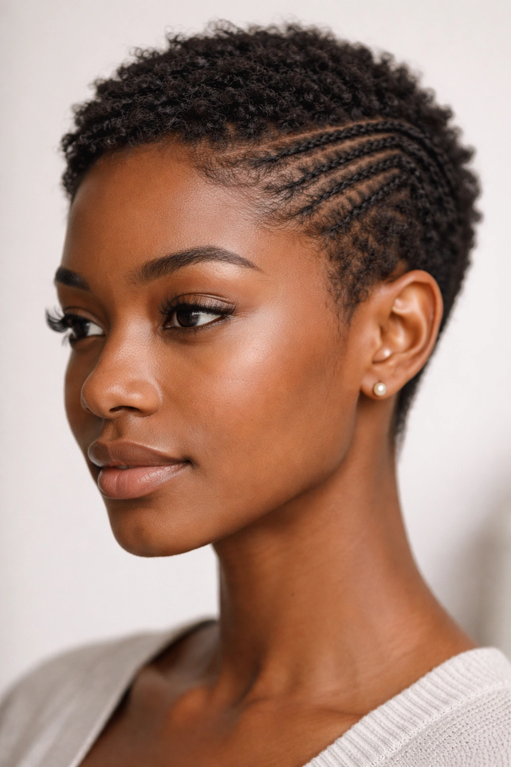 25 Short Braid Styles To Bookmark For Your Stylist 4 Ultrathin micro braids on short textured hair