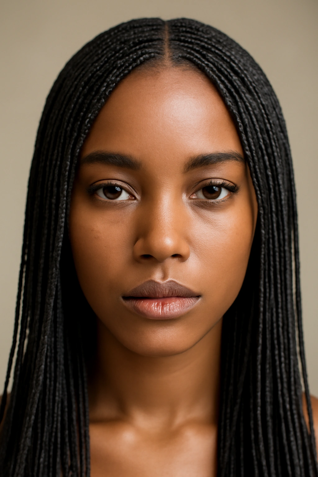 12 Protective Braids for Natural Hair to Bookmark 7 Close-up of ultra-fine micro braids covering the scalp in a protective hairstyle.