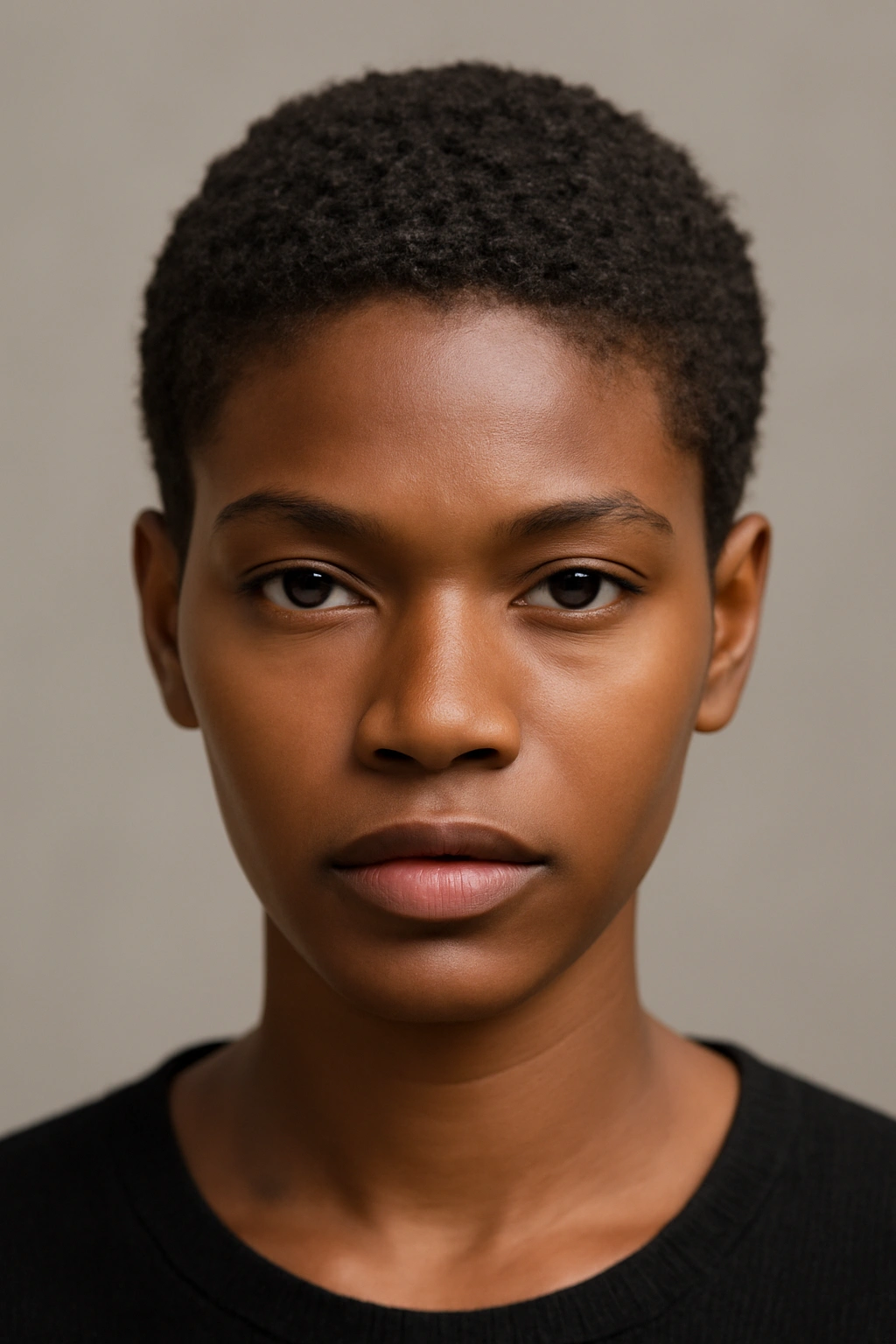 30 Short Haircuts for Black Women 4 Close-up of a Black woman with a micro coils crop