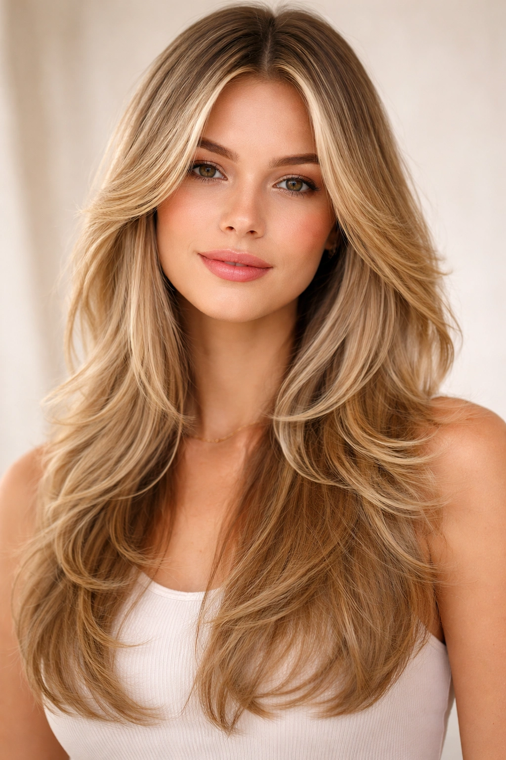 Close-up of fine hair with micro layers adding dimension and volume.