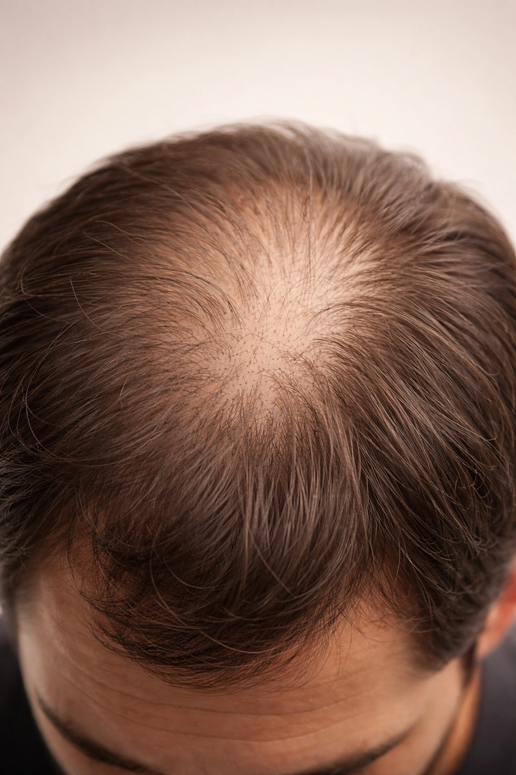 Scalp with thinning hair showing realistic regrowth potential