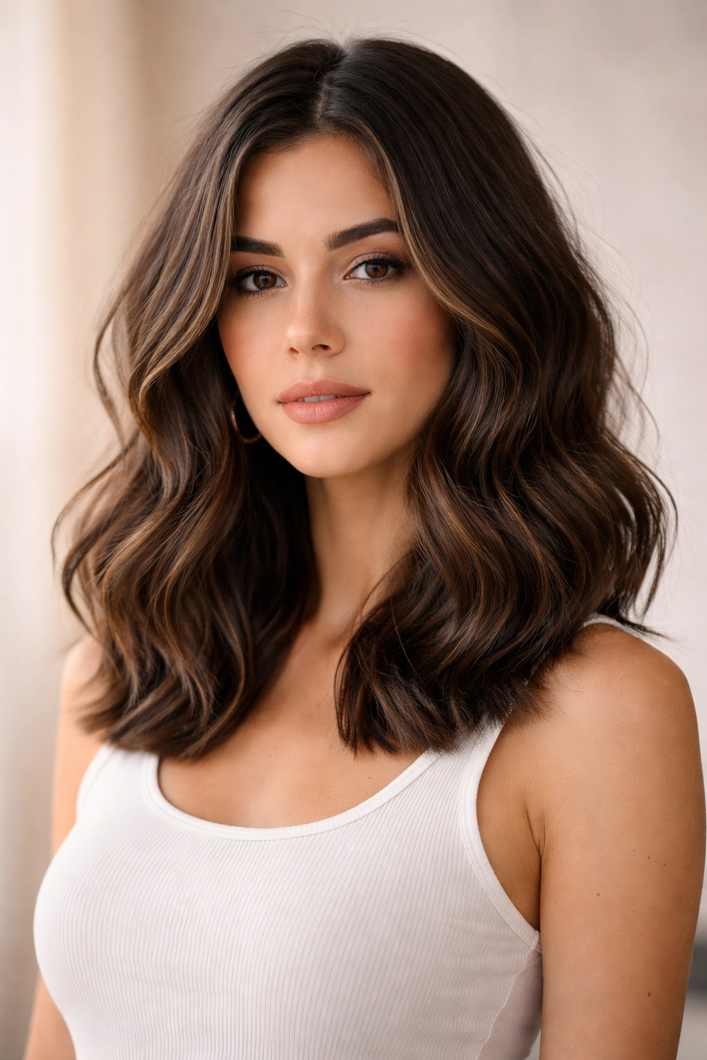 18 Haircuts For Natural Hair Sorted By Curl Type 3 Portrait of a modern lob on thick waves with clean lines