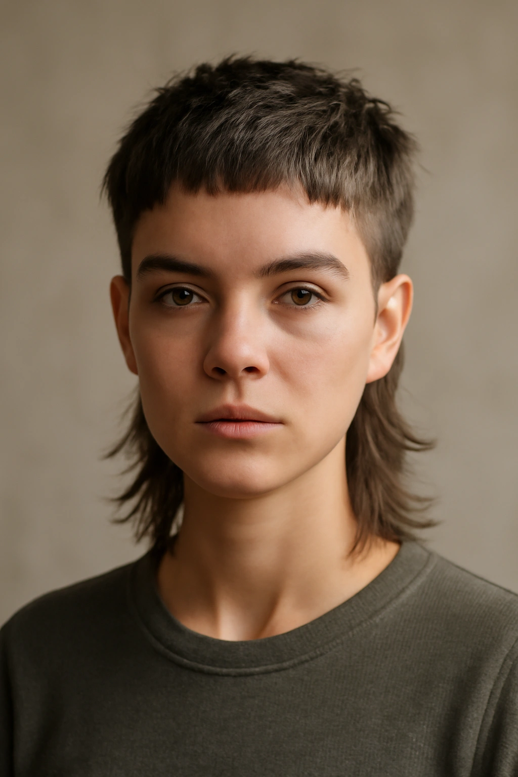 25 Short Hairstyles That Will Instantly Upgrade Your Look 16 Close-up of short modern mullet with longer back