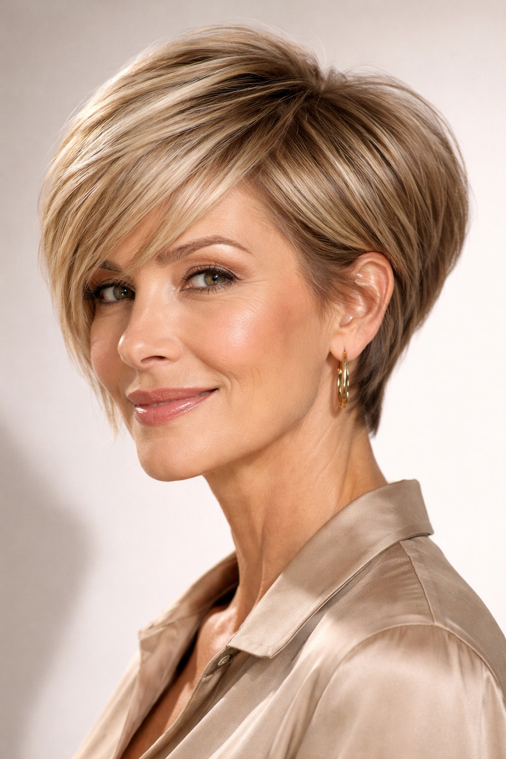 Modern wedge cut with stacked back and longer front