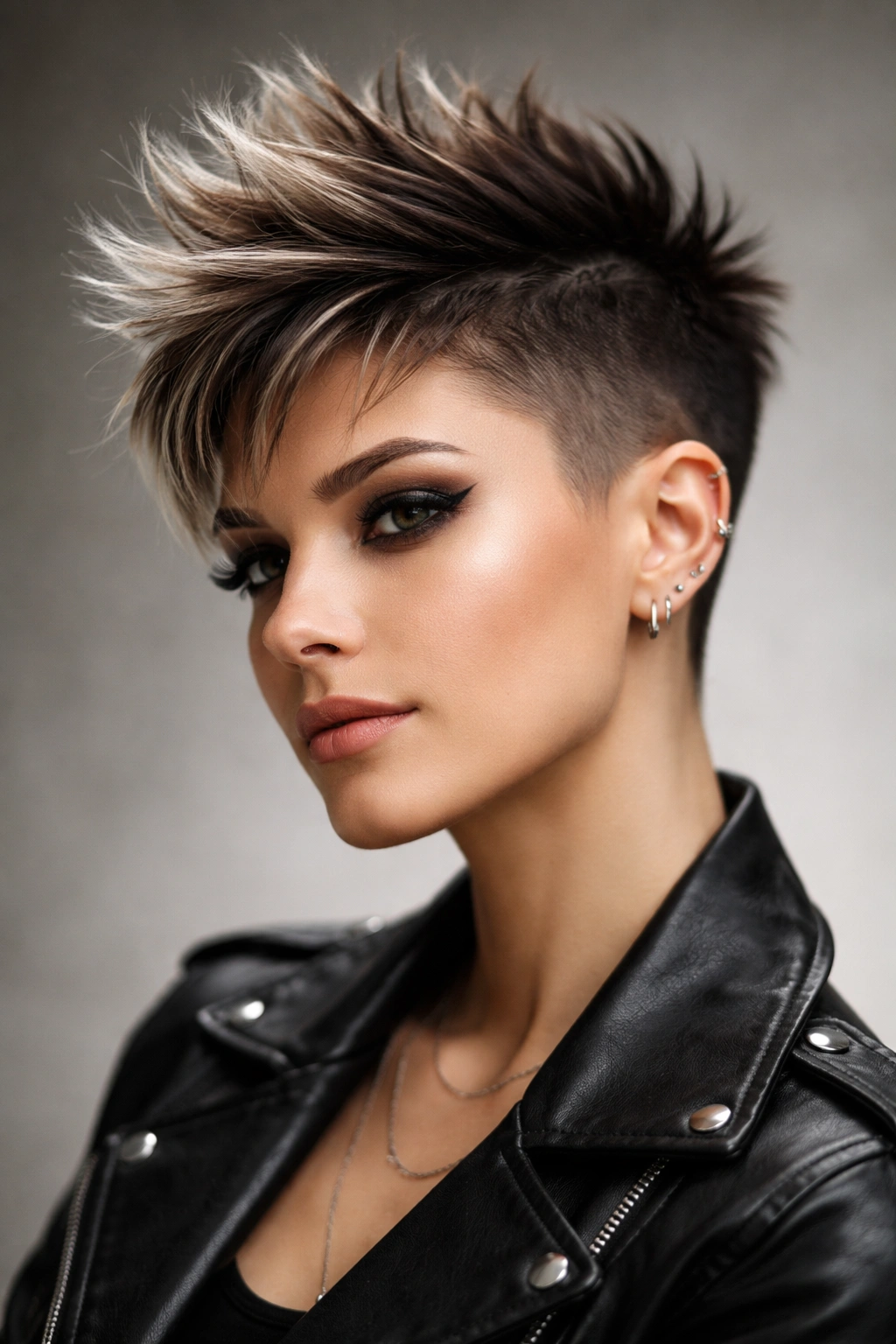 10 Edgy Pixie Haircuts For The Confident Woman 6 Mohawk-inspired pixie with central ridge and faded sides