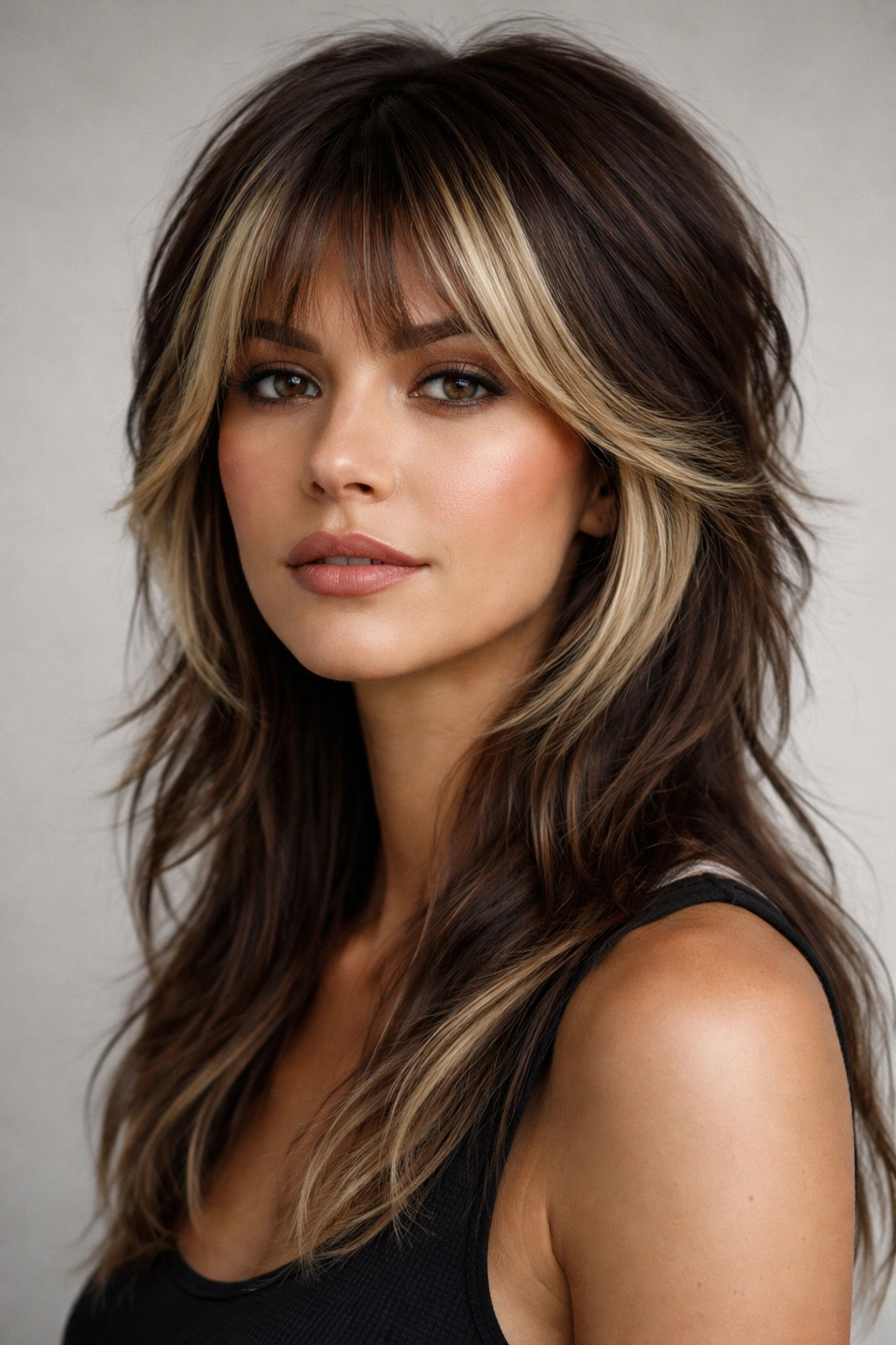 20 Flattering Mullet Cuts Women Are Requesting 19 Close-up of a mullet with money pieces framing the face and a longer back