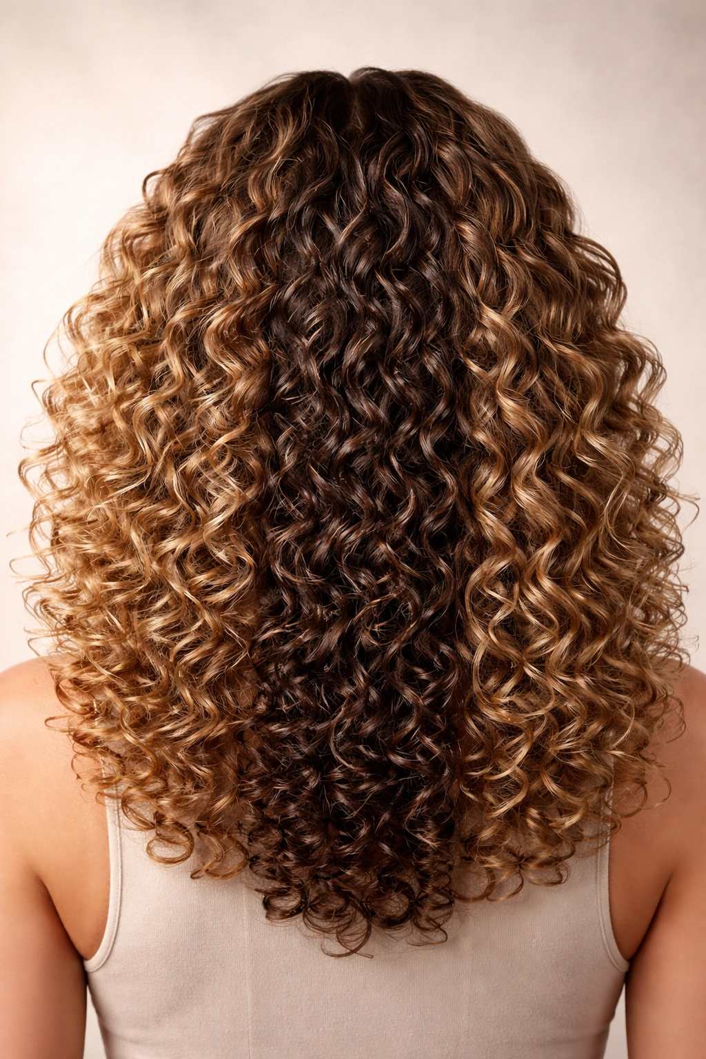 Hair showing mousse, gel, and cream texture differences on curls