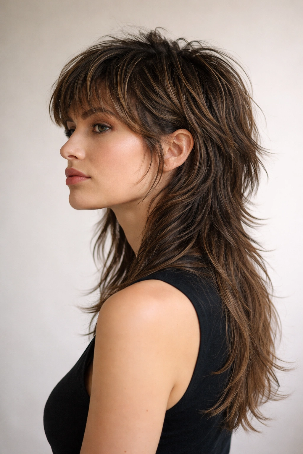 12 Shullet Haircuts That Mix Shag And Mullet 9 Mullet-forward shullet with short sides and long back.