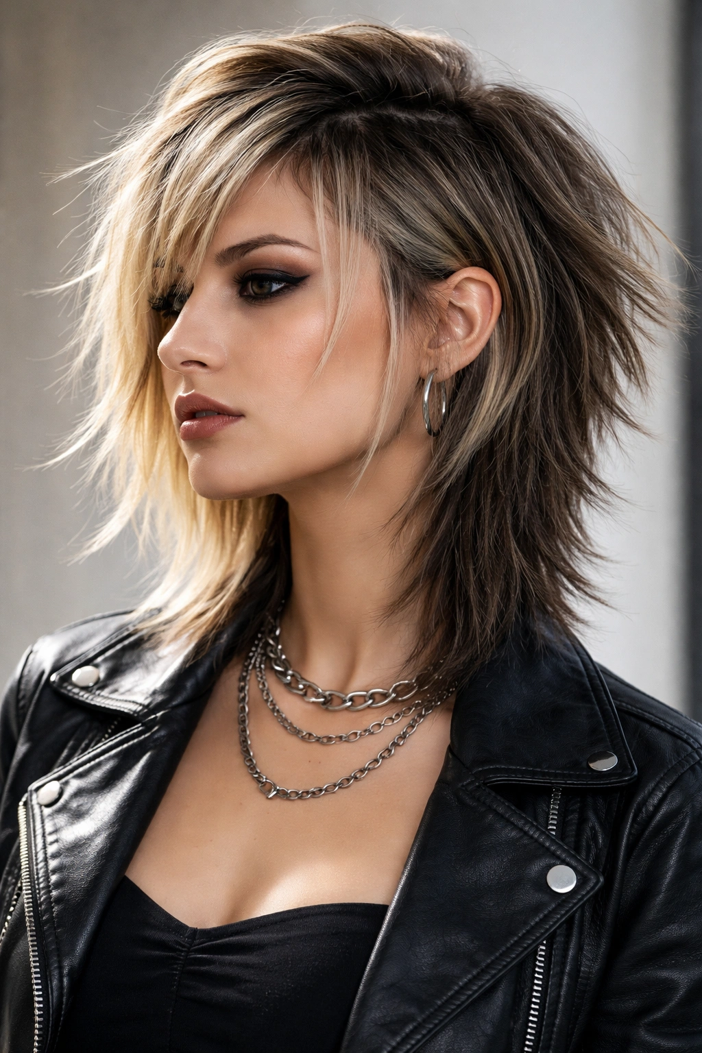 12 Asymmetrical Bobs From Subtle To Statement 11 Mullet-inspired asymmetrical bob with short front and longer back for bold silhouette.