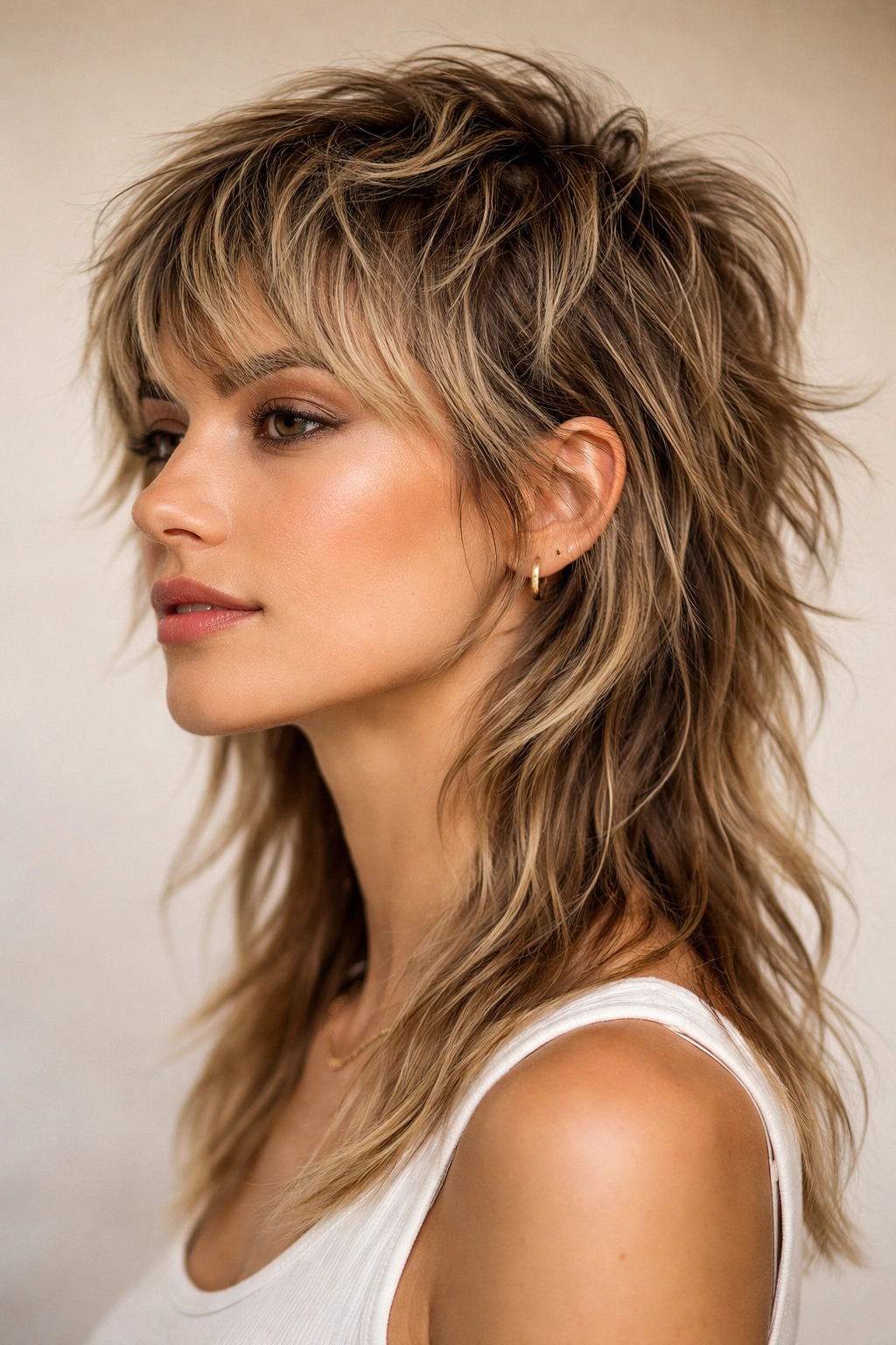 15 Shag Haircuts That Give Fine Hair More Body 6 The Mullet Shag Hybrid with short textured top and long back in a portrait