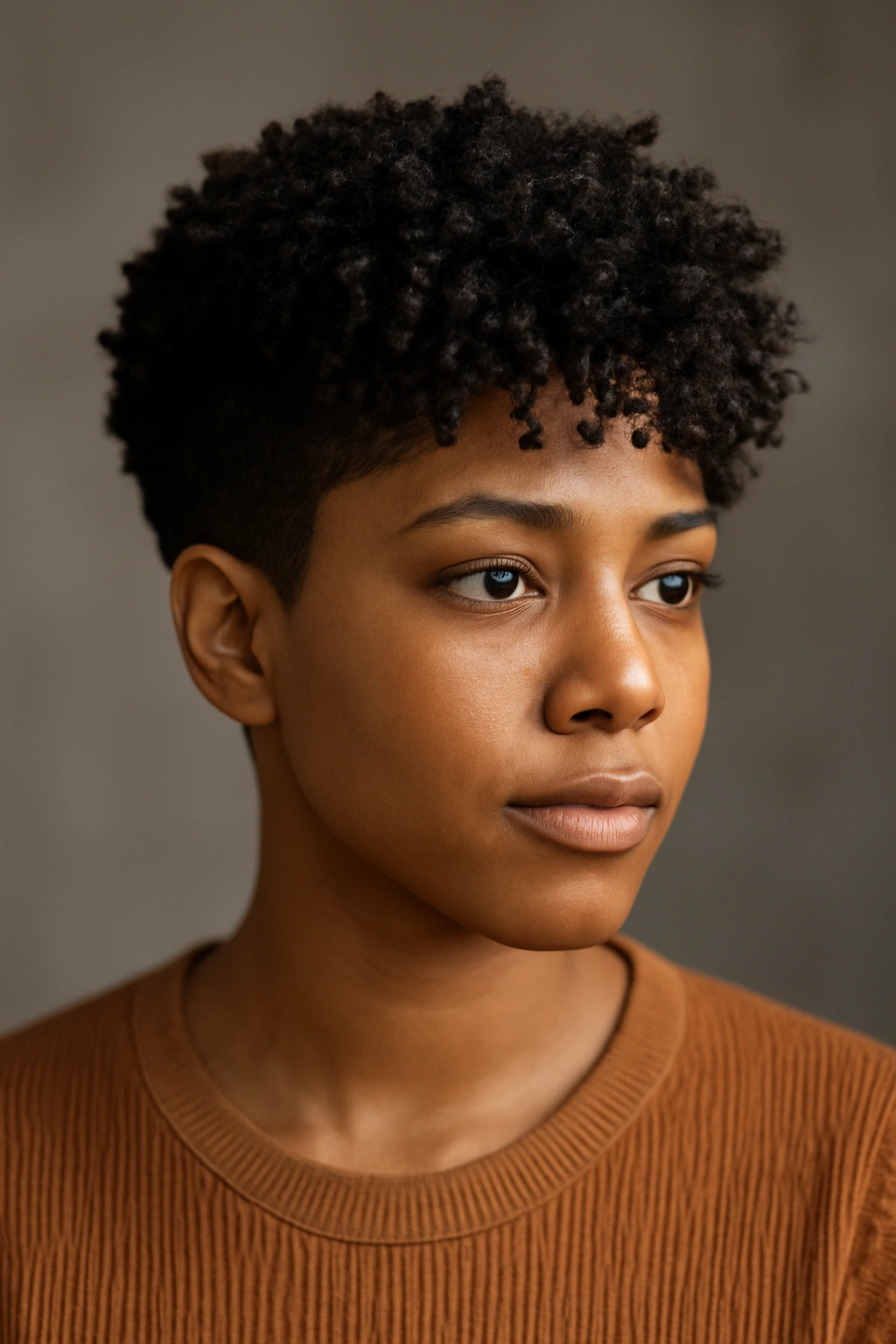 12 Short Curly Haircuts for Black Women to Copy Now 12 Close-up showing multiple textures in precision cut curls