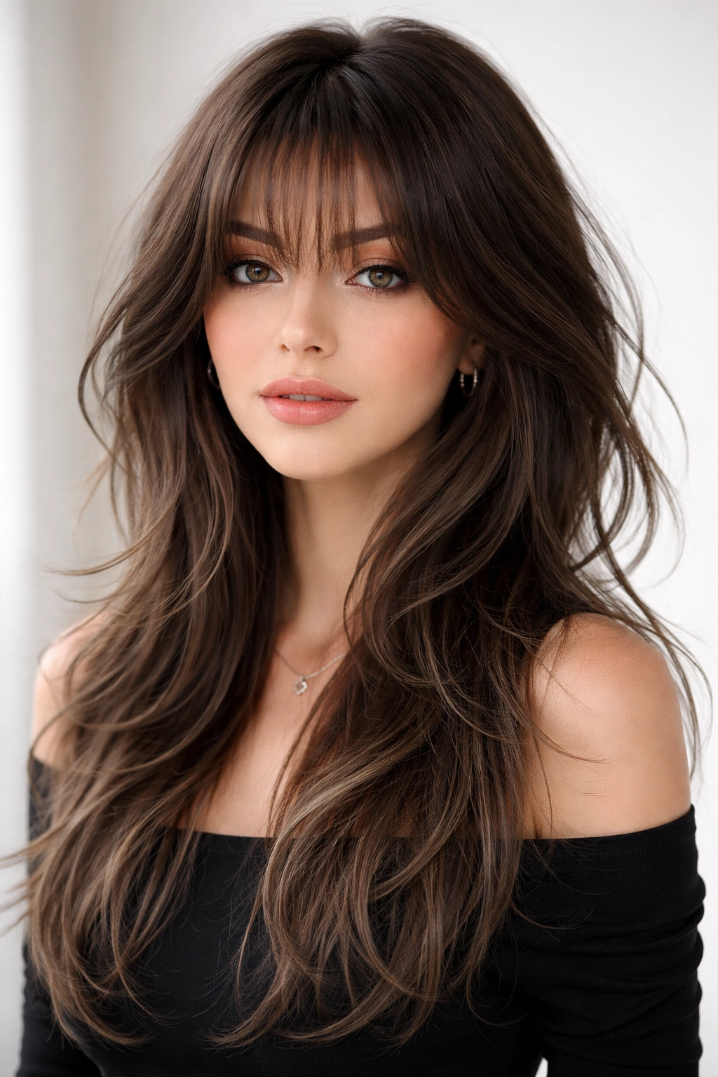 Octopus cut with wispy bangs showing soft face-framing texture