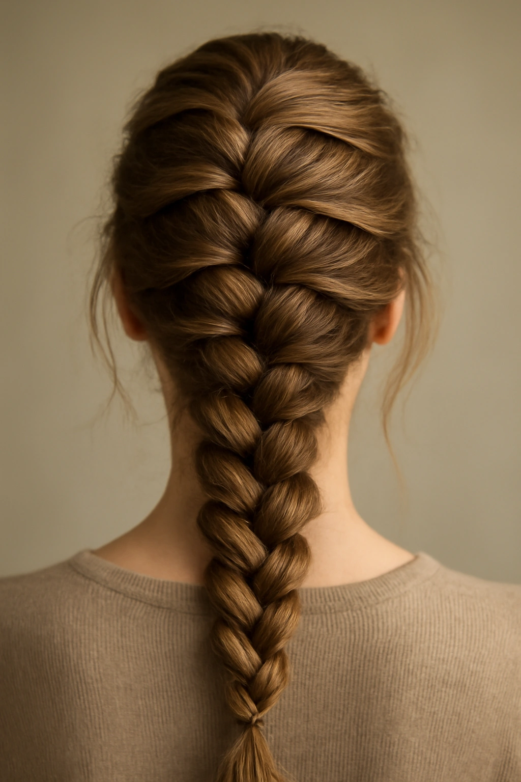 How to Do a Spiral Braid at Home Step by Step 9 Close-up of spiral braid with outer loops loosened for pancake volume