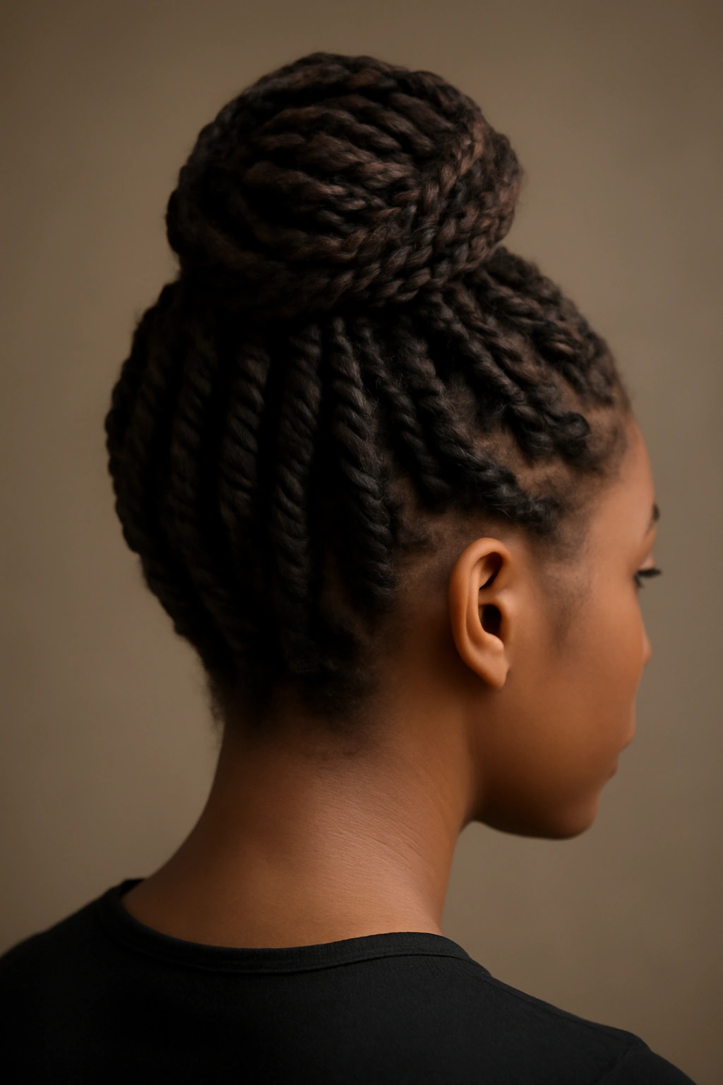 12 Passion Twist Styles to Try at Every Length 12 Elegant bun updo of passion twists with polished silhouette