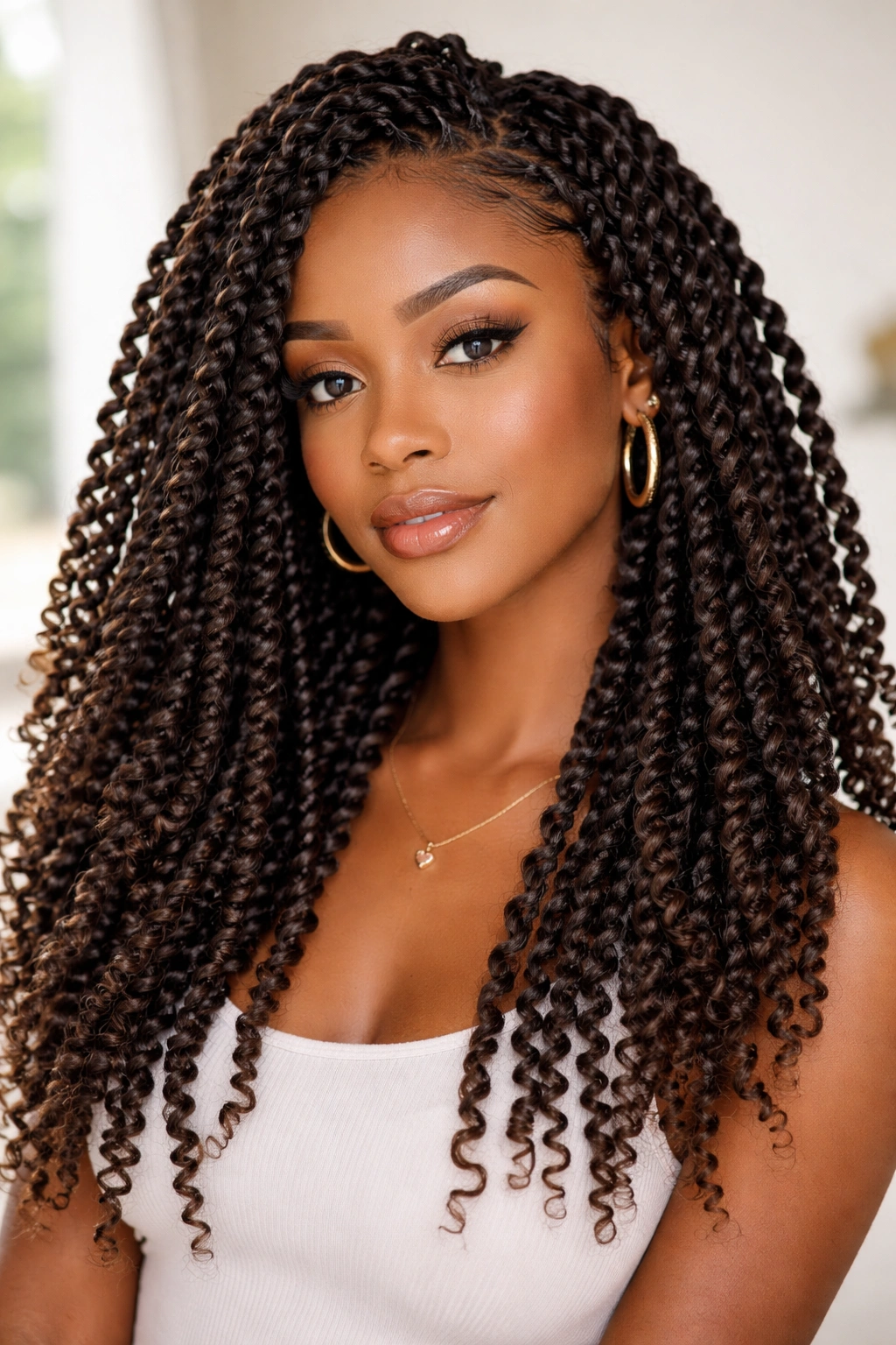 Close-up of passion twists showing textured two-strand twists