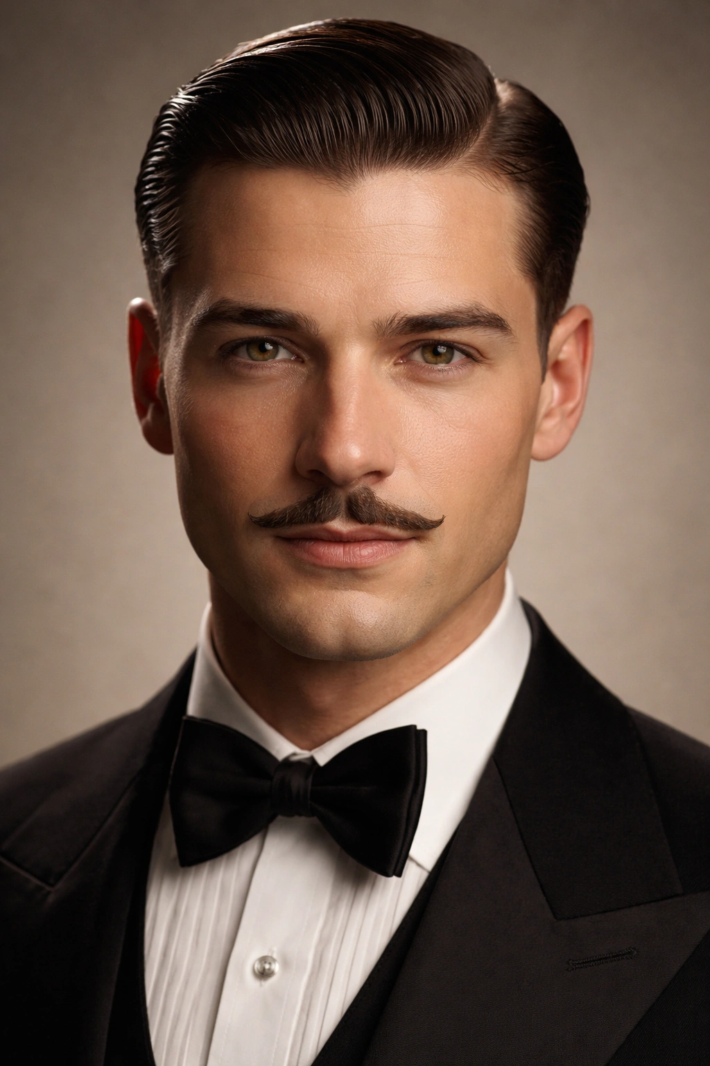 Man with pencil-thin mustache from the 1920s