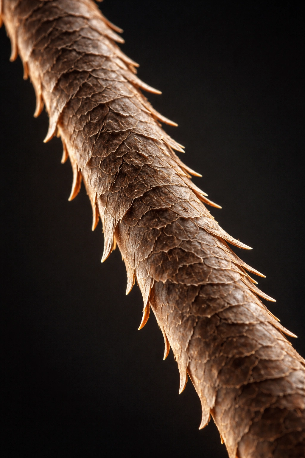 Macro close-up of hair strand showing cuticle scales