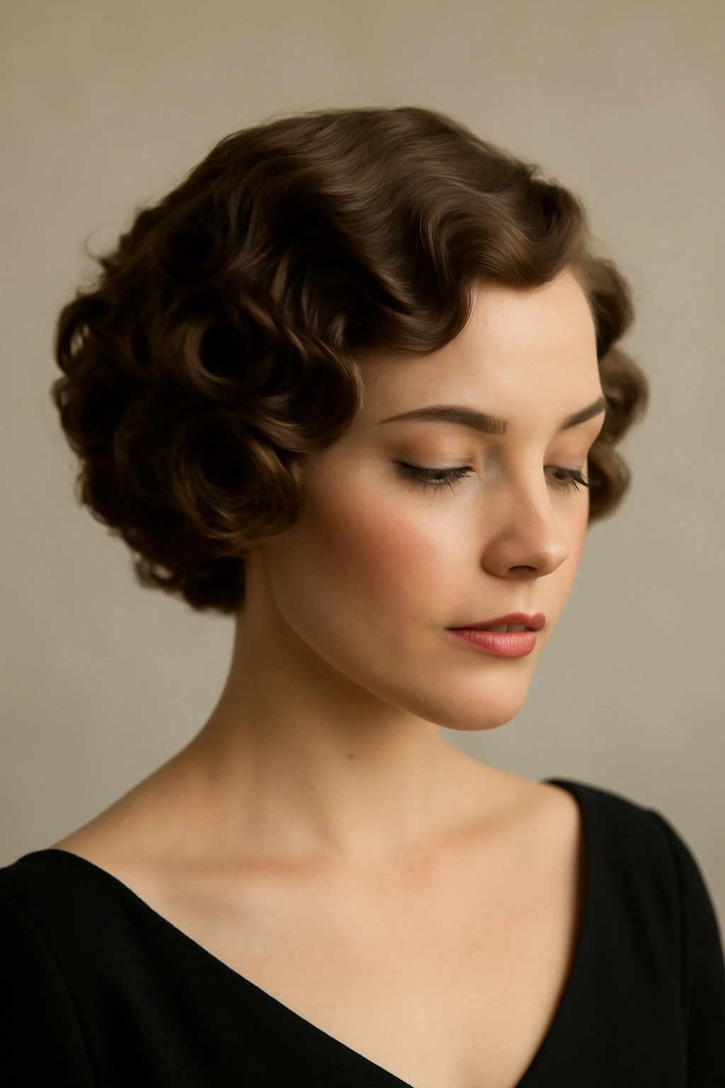 10 Formal Hairstyles That Look Stunning on Short Hair 7 Close-up of short hair with soft pin curls creating vintage waves