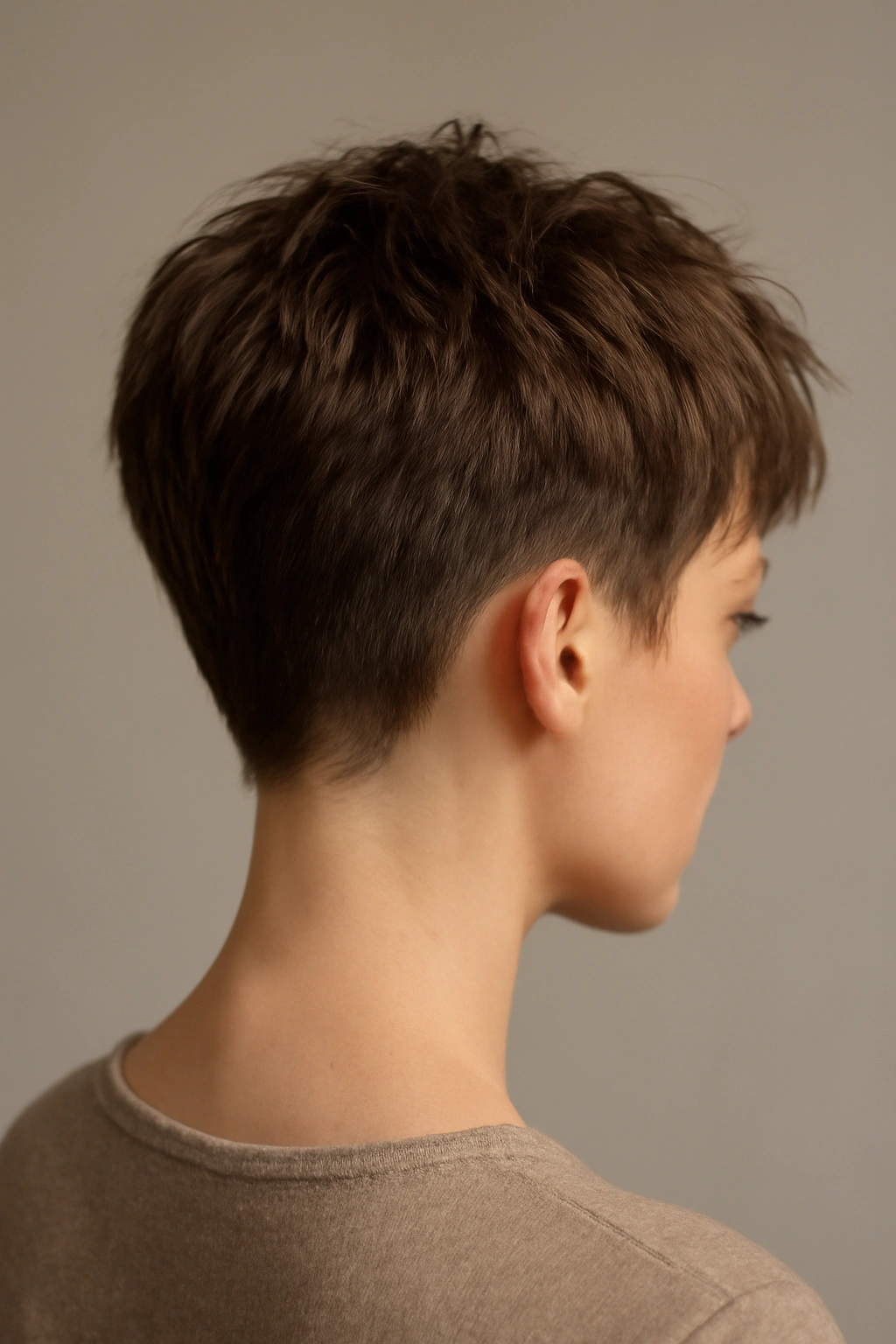 20 Short Bob Hairstyles You Can Style in Minutes 7 Close-up of pixie bob hairstyle with short back and textured top