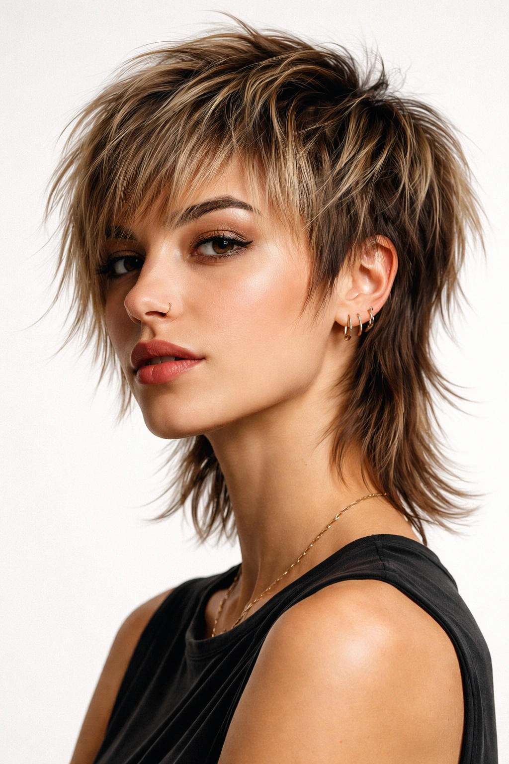 Choppy pixie-bob hybrid with short top and longer back