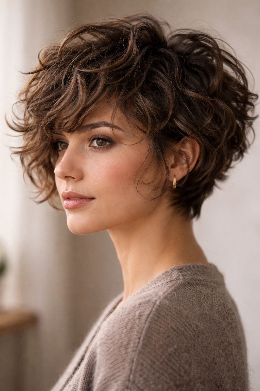 15 Short Bob Styles Sorted By Hair Texture 15 Thick curly hair in a tousled textured pixie-bob with face-framing pieces and short back.
