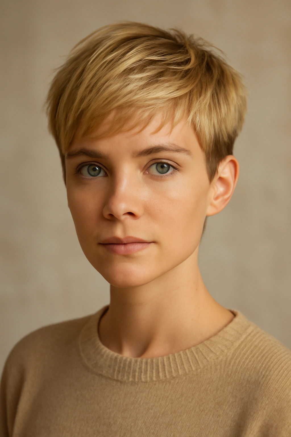 15 Short Blonde Haircuts to Bring to Your Next Appointment 15 Profile of a blonde pixie cut with tapered sides and tousled top