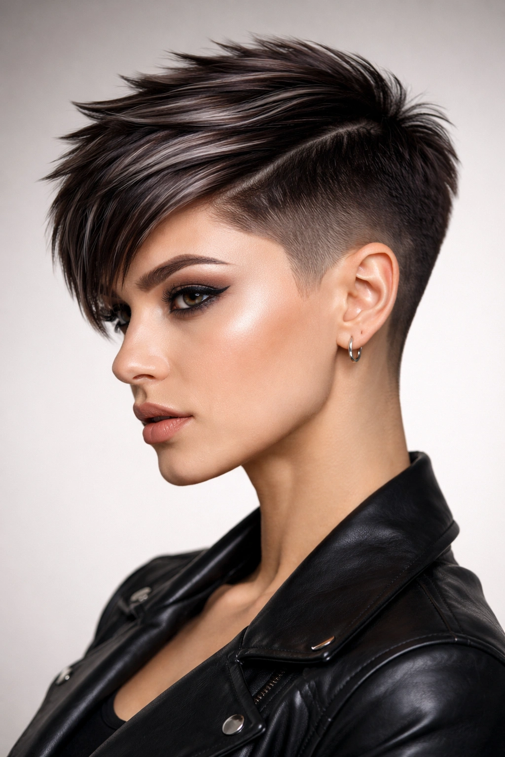 Pixie fade with sharp angles showing precise fade lines