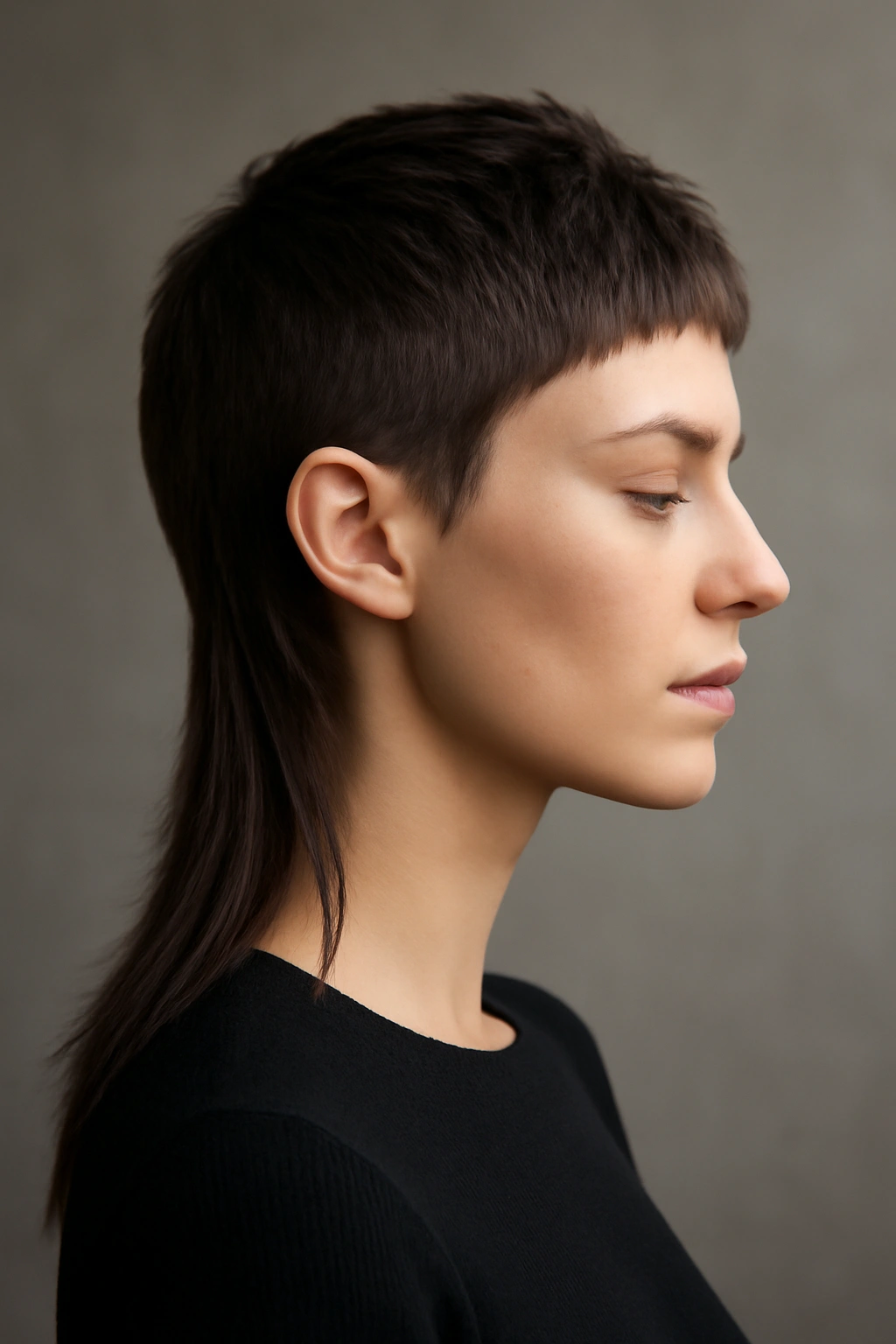 25 Mullet Haircuts for Women You'll Actually Love 9 Pixie mullet hybrid with short top and dramatic long back portrait