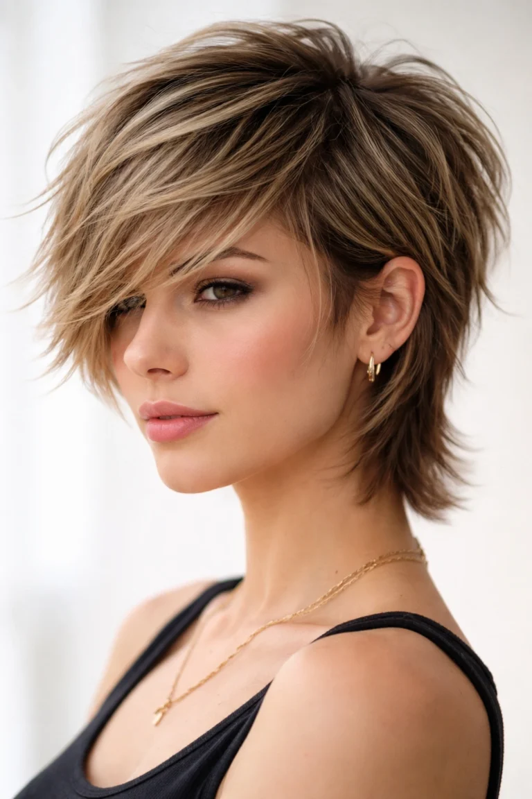 12 Short Shag Cuts With Side Swept Bangs