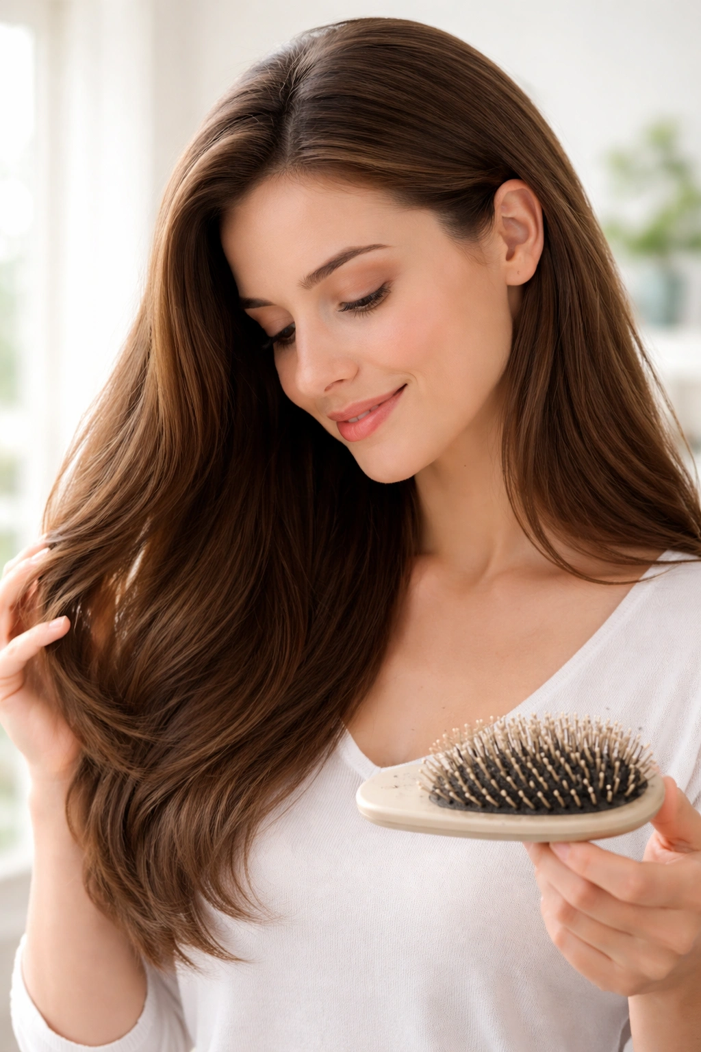Postpartum signs of improvement: fuller hair and less shedding