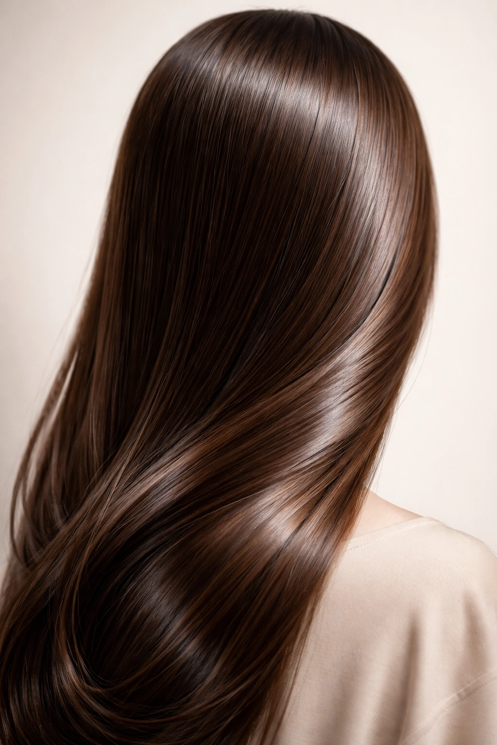 Radiant hair on mannequin head under studio lighting