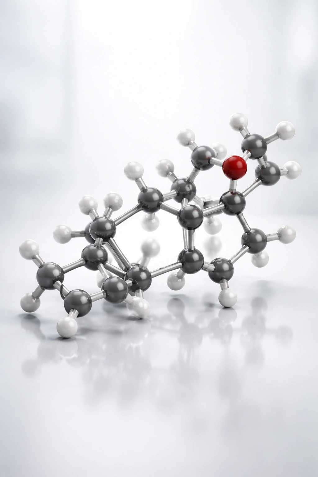 Progesterone molecule in a clinical-looking setting