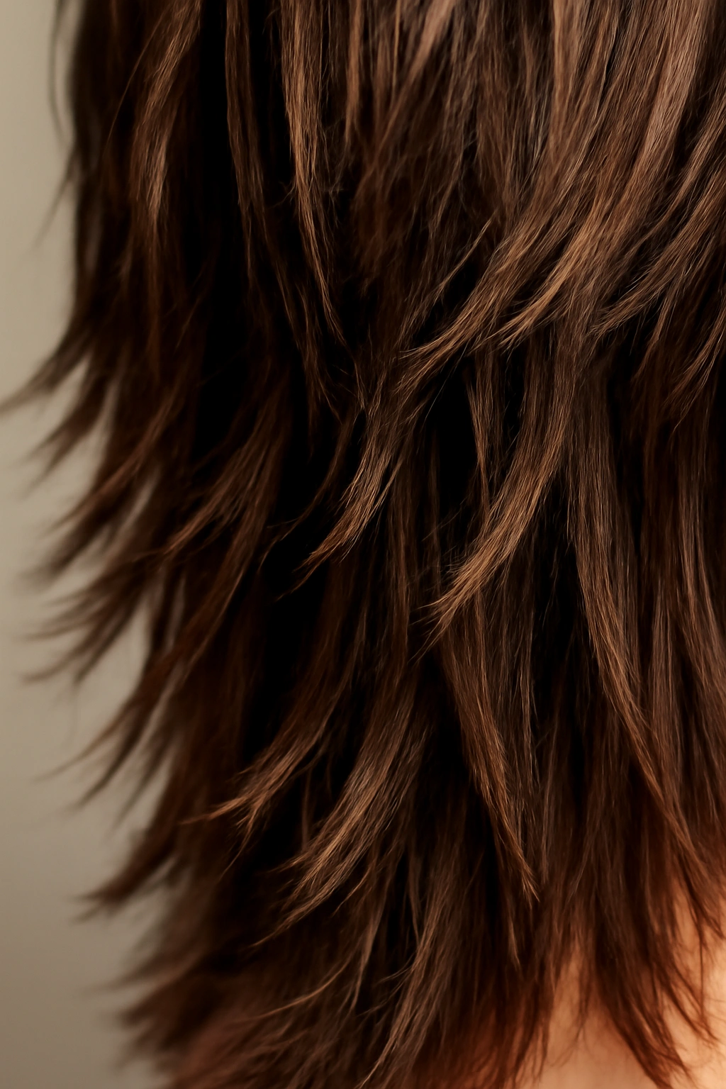 20 Layered Styles That Instantly Elevate Your Look 12 Close-up of razor-cut layered hair with sharp texture