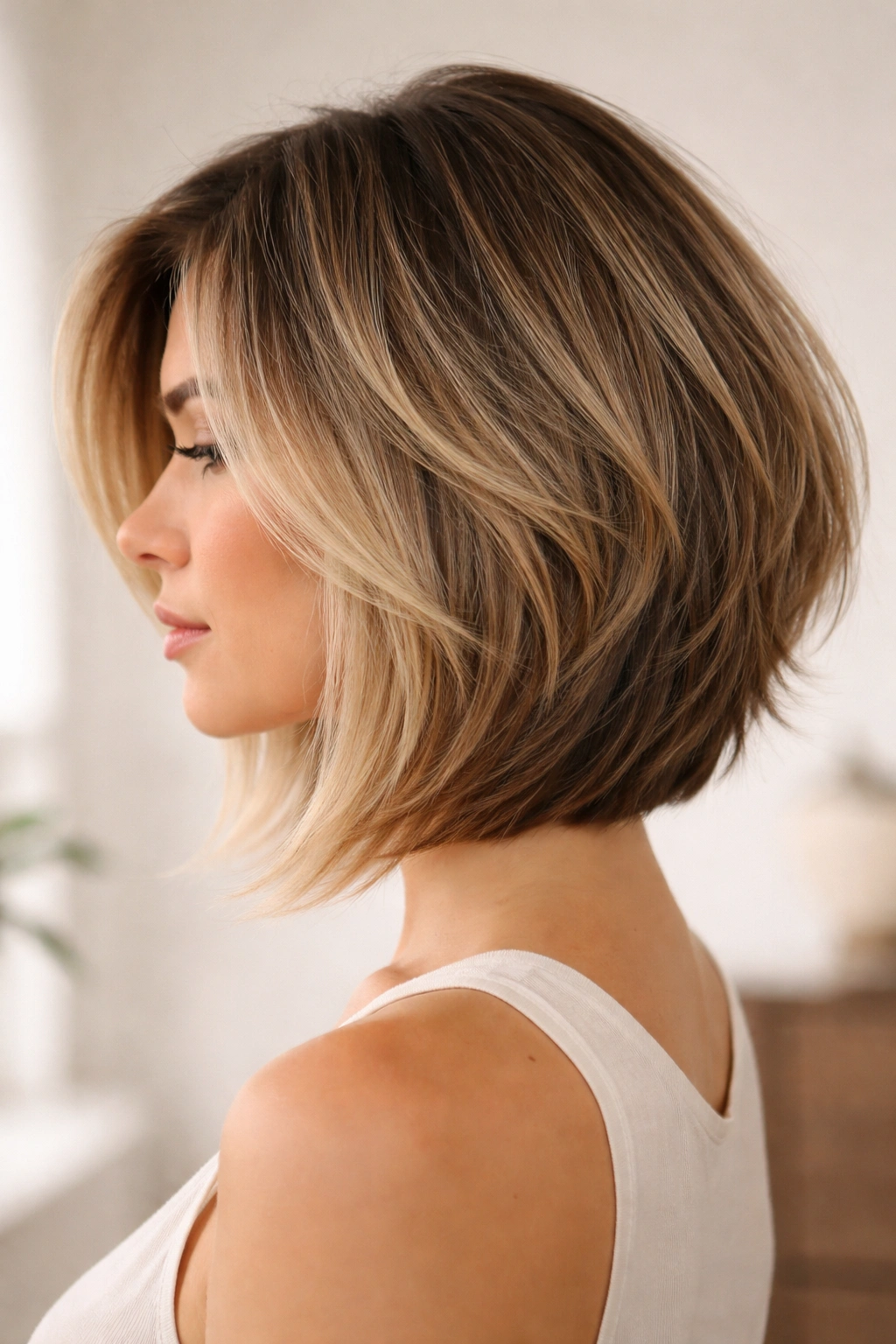 15 Angled Bob Haircuts From Subtle To Dramatic 9 Shoulder-length razored feathered angle with soft wispy layers