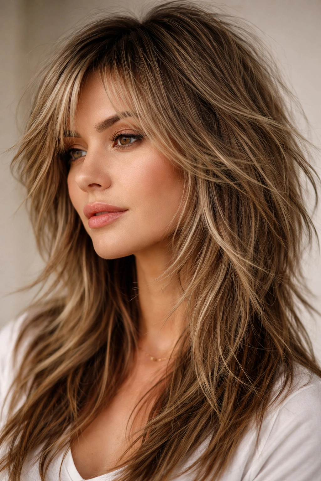 20 Long Face Haircuts Women Keep Requesting 16 Razored layers with point-cut texture creating dynamic movement
