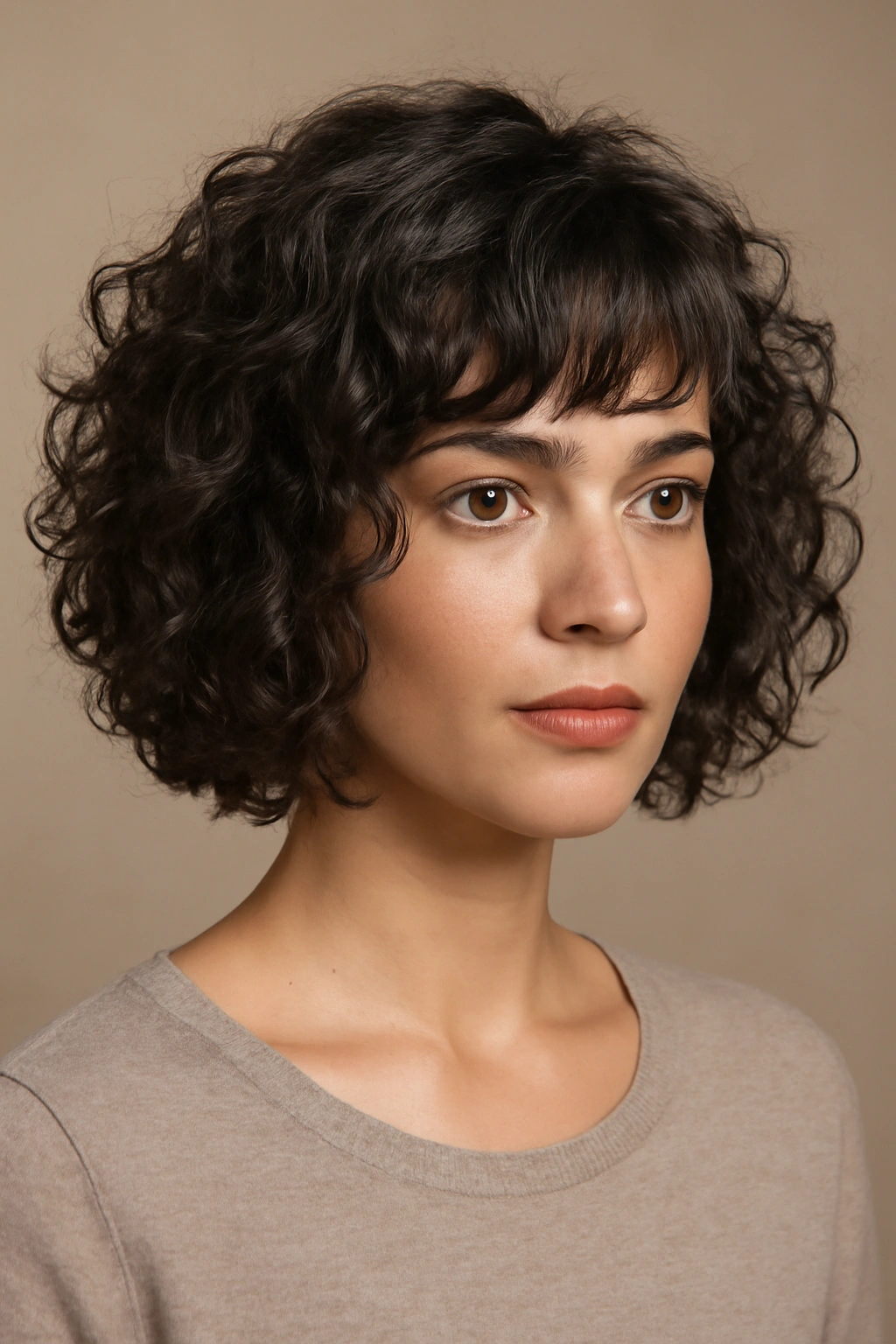 Rectangle-face textured bob with widened sides and cheekbone emphasis